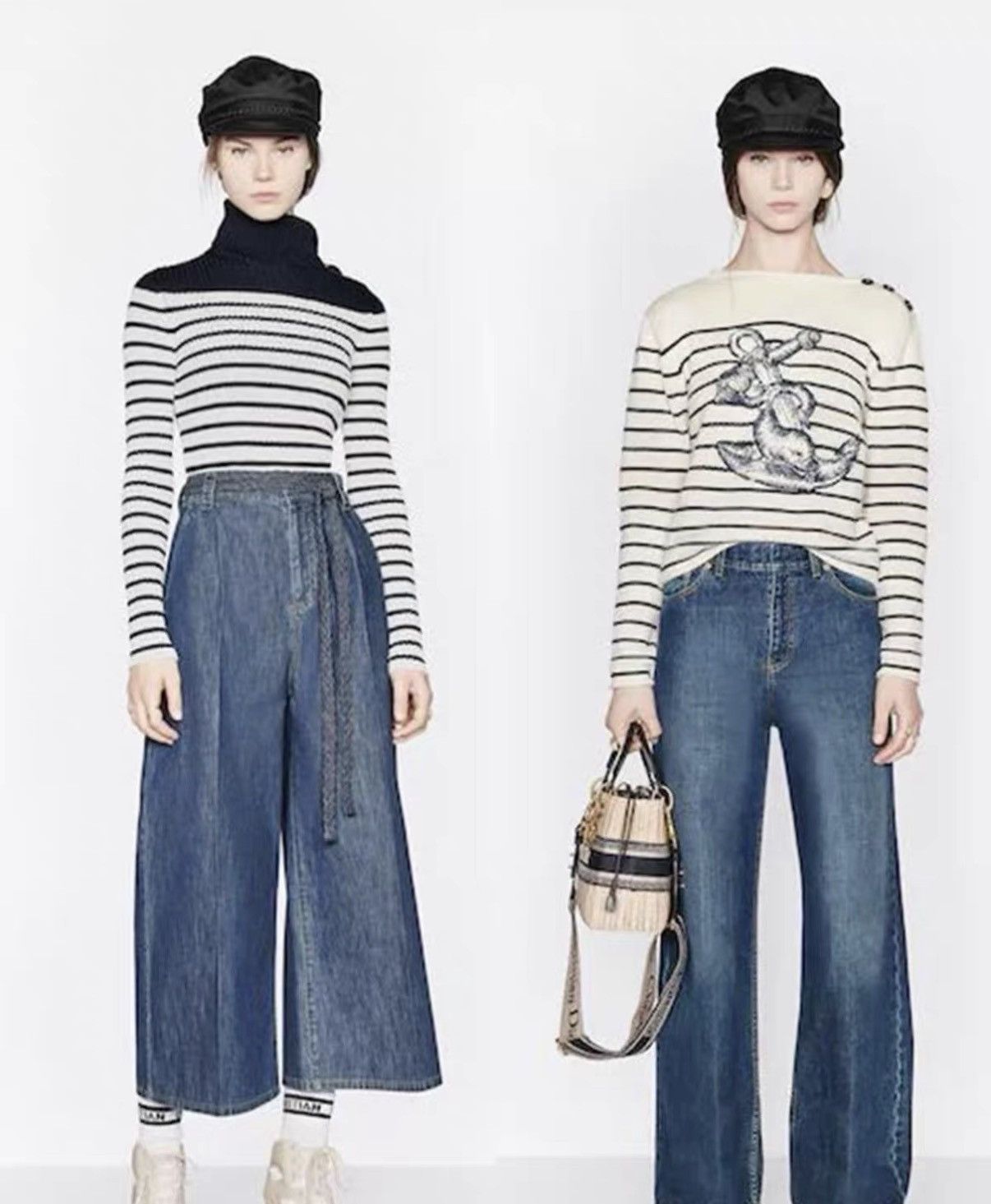 Dior Dior Classic Blue & White Striped Turtleneck Knit Top J33 Size XS / US 0-2 / IT 36-38 - 8 Thumbnail