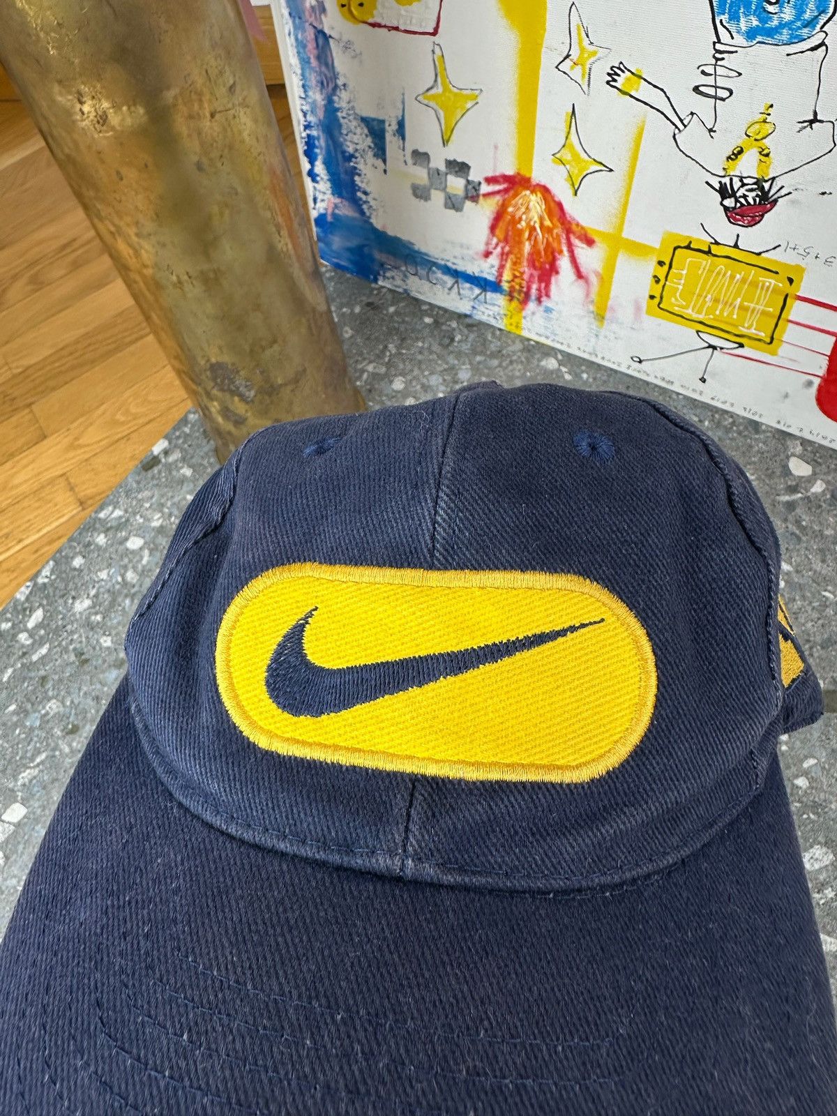 NCAA × Nike × Vintage Nike 90s Vintage Michigan Wolverines Wool Snapback Cap Size ONE SIZE - 5 Thumbnail