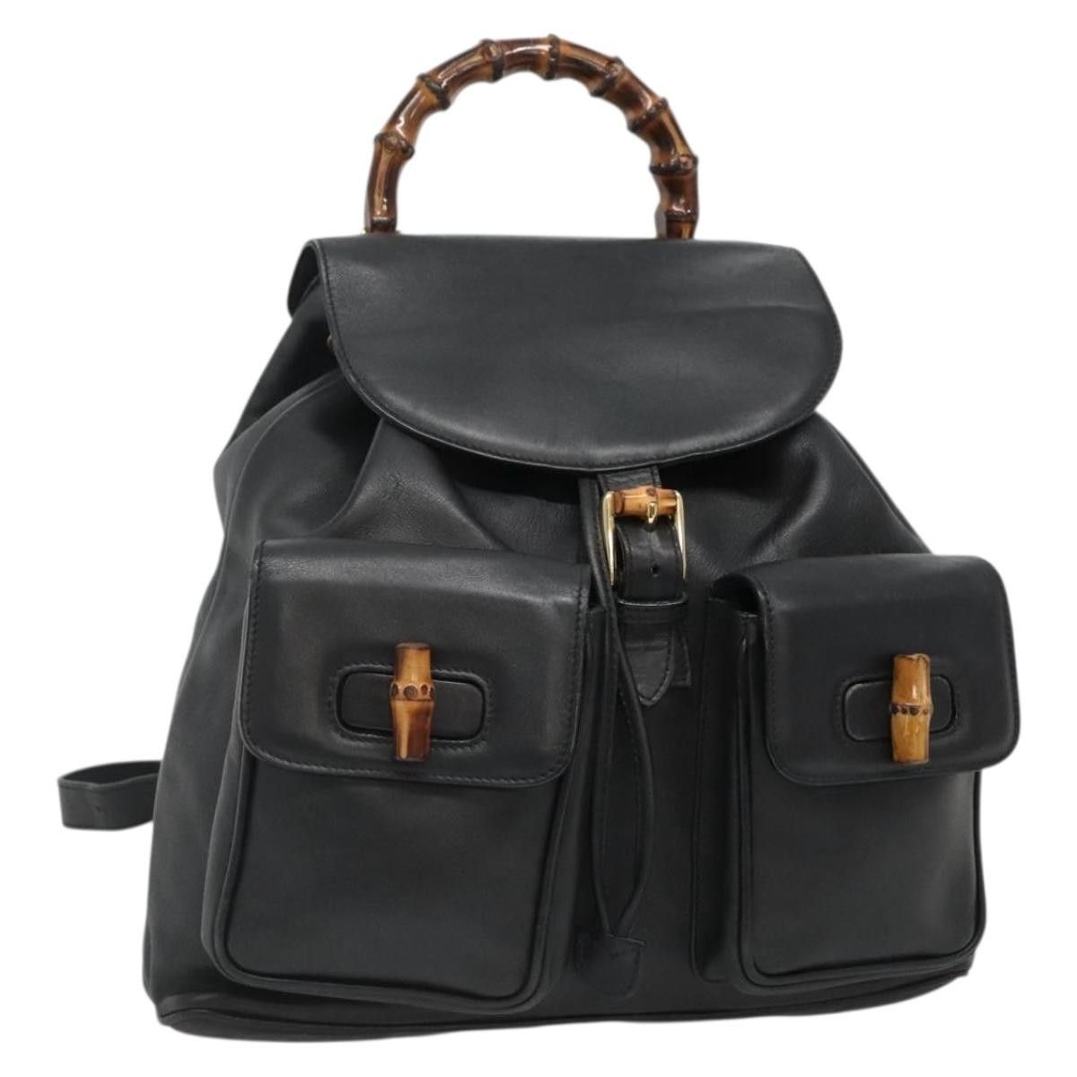 Gucci Gucci Vintage Bamboo Leather Size ONE SIZE - 1 Thumbnail