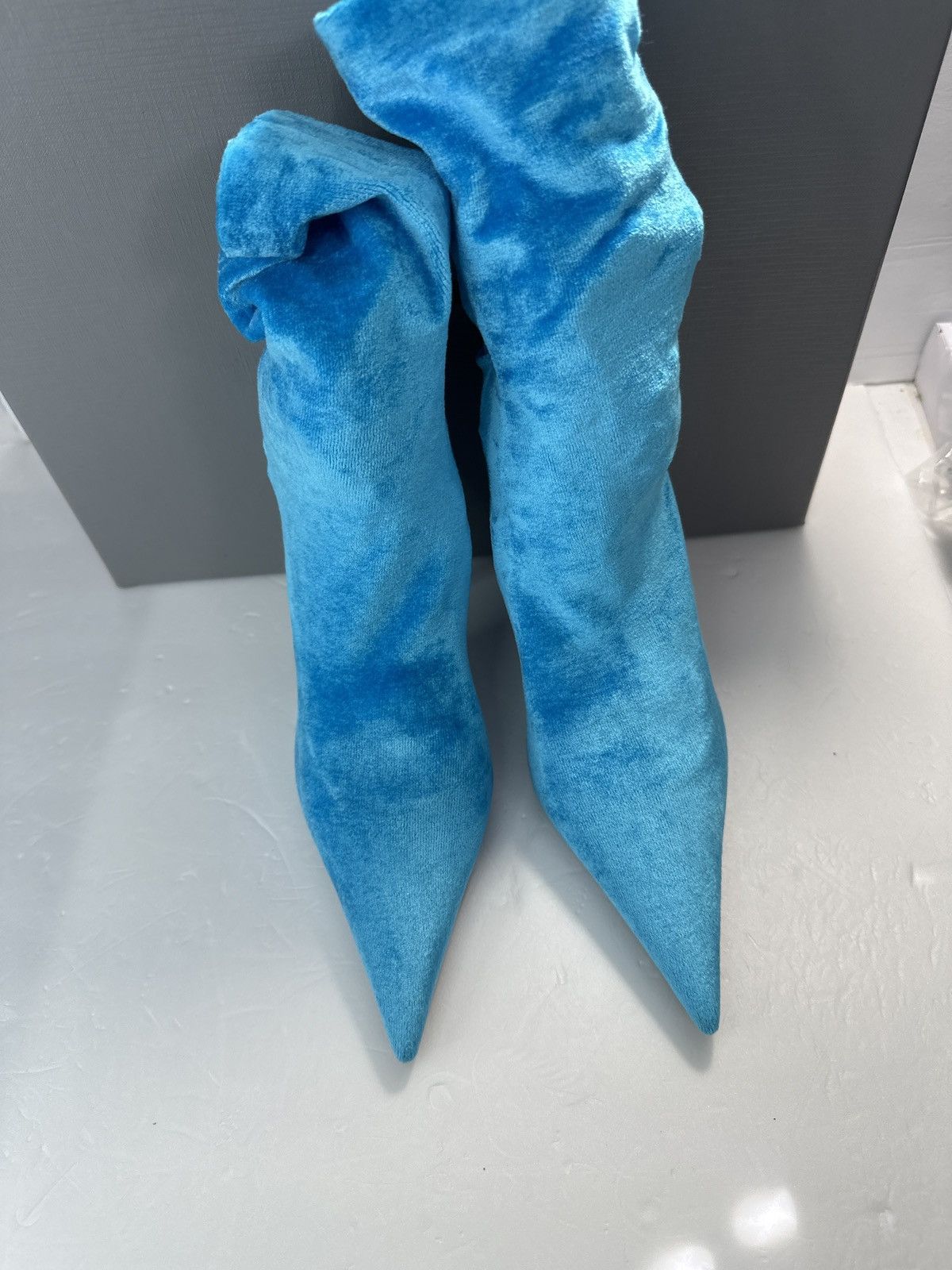 Balenciaga BALENCIAGA Velvet Printed Sock Boots Size 37 Size US 7 / IT 37 - 15 Thumbnail
