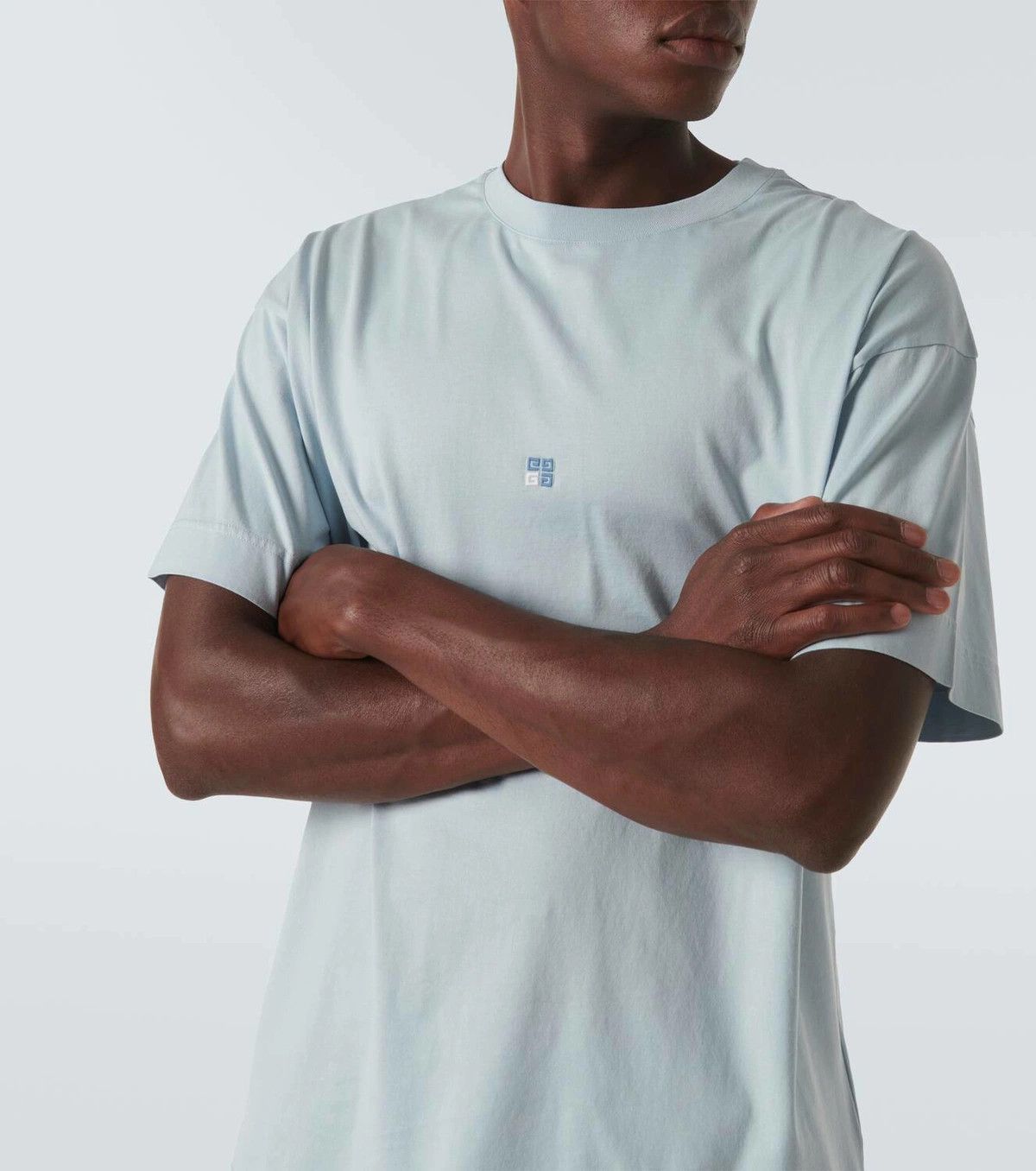 Givenchy Light Blue Embroidered 4G Logo Oversized T-Shirt Size US M / EU 48-50 / 2 - 4 Thumbnail