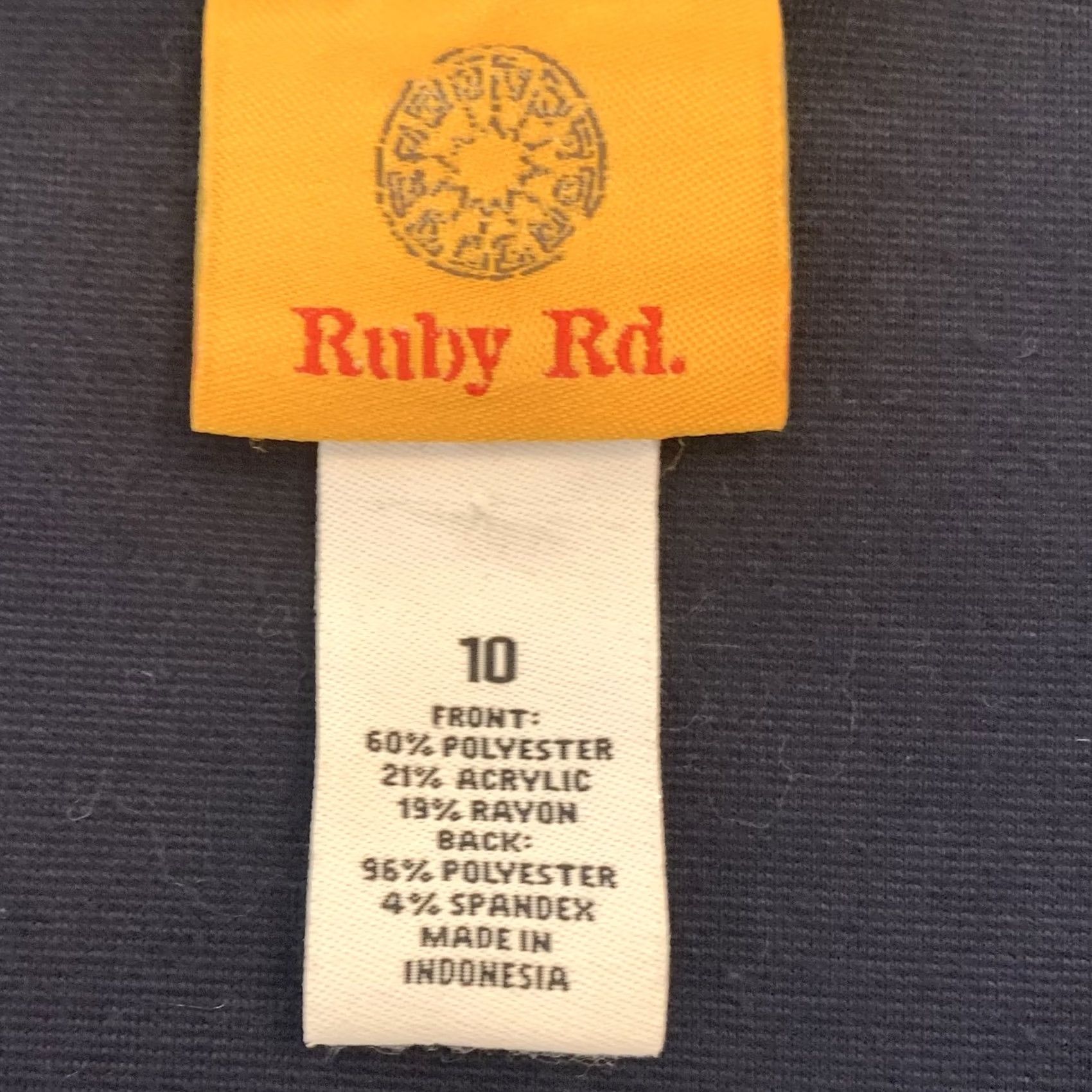 Vintage VINTAGE? No — Ruby Rd Sweater Womens 10 Zip Up Geometric Pattern Pockets Jacket Size L / US 10 / IT 46 - 2 Thumbnail