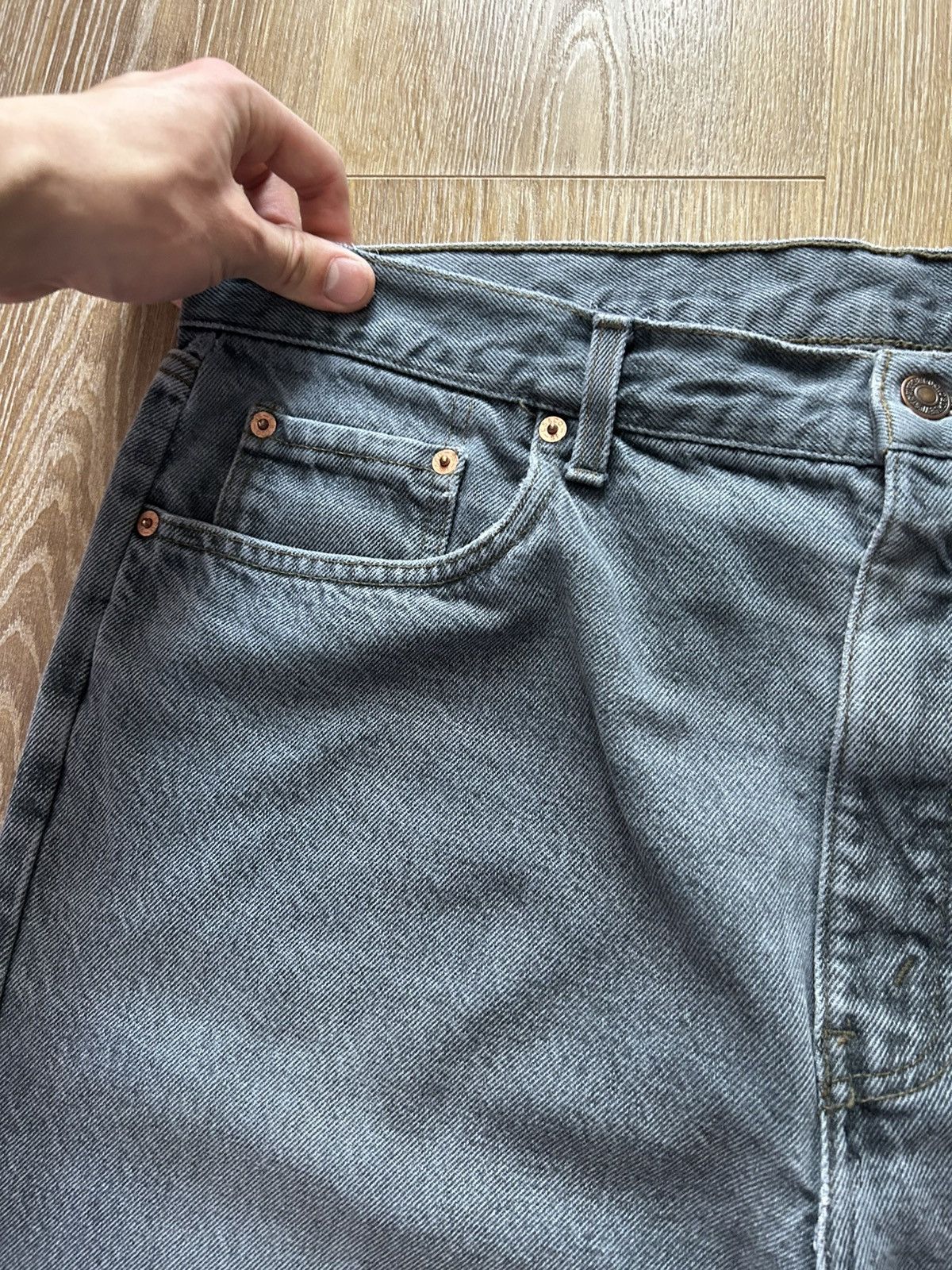 Levi's × Levi's Vintage Clothing × Vintage 🔥VINTAGE BAGGY LEVIS 615 ASH GRAY DENIM JEANS 1997🔥 Size US 38 / EU 54 - 6 Thumbnail