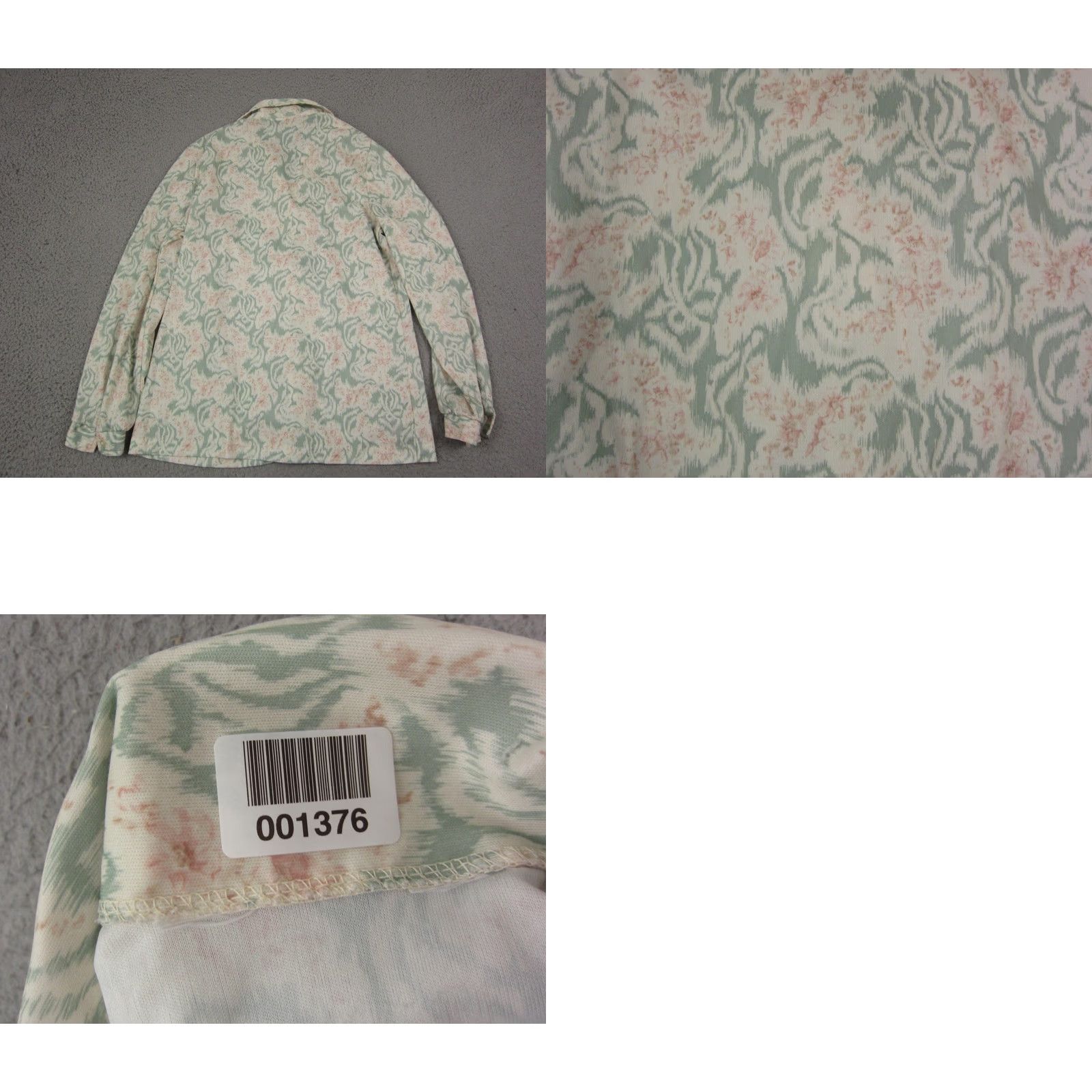 Vintage Vintage Shirt Womens S Green Floral 60s 70s Classic Button-Up Casual Cardigan? Size S / US 4 / IT 40 - 8 Thumbnail