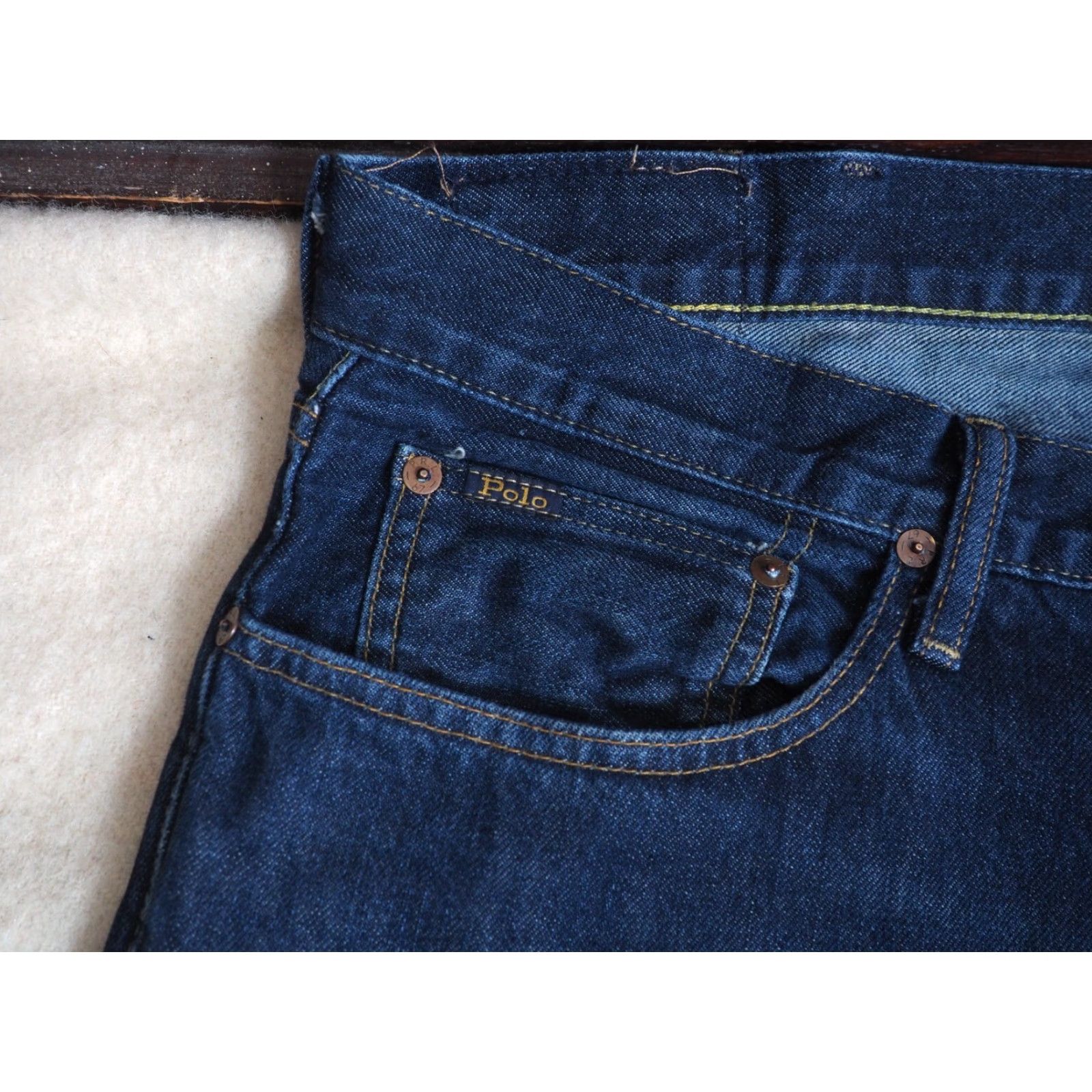 Polo Ralph Lauren VTG Polo Ralph Lauren Hampton Relax Straight Jeans 40x32 Dark Wash Blue Denim Cotton Logo Men Regular Jeans Size US L / EU 52-54 / 3 - 7 Thumbnail