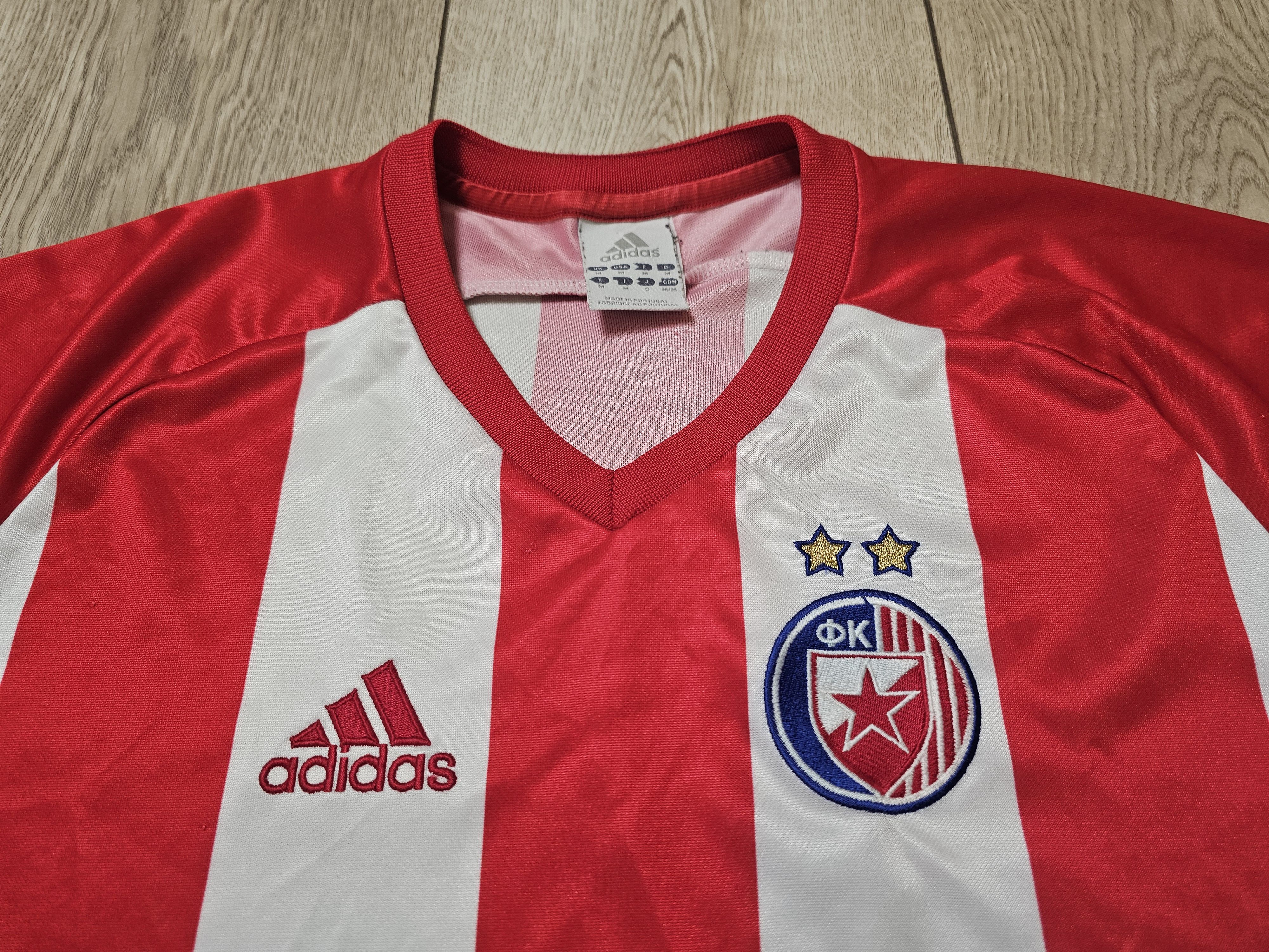Adidas CRVENA ZVEZDA 2003 2004 HOME FOOTBALL RED STAR SOCCER JERSEY Size US M / EU 48-50 / 2 - 3 Thumbnail
