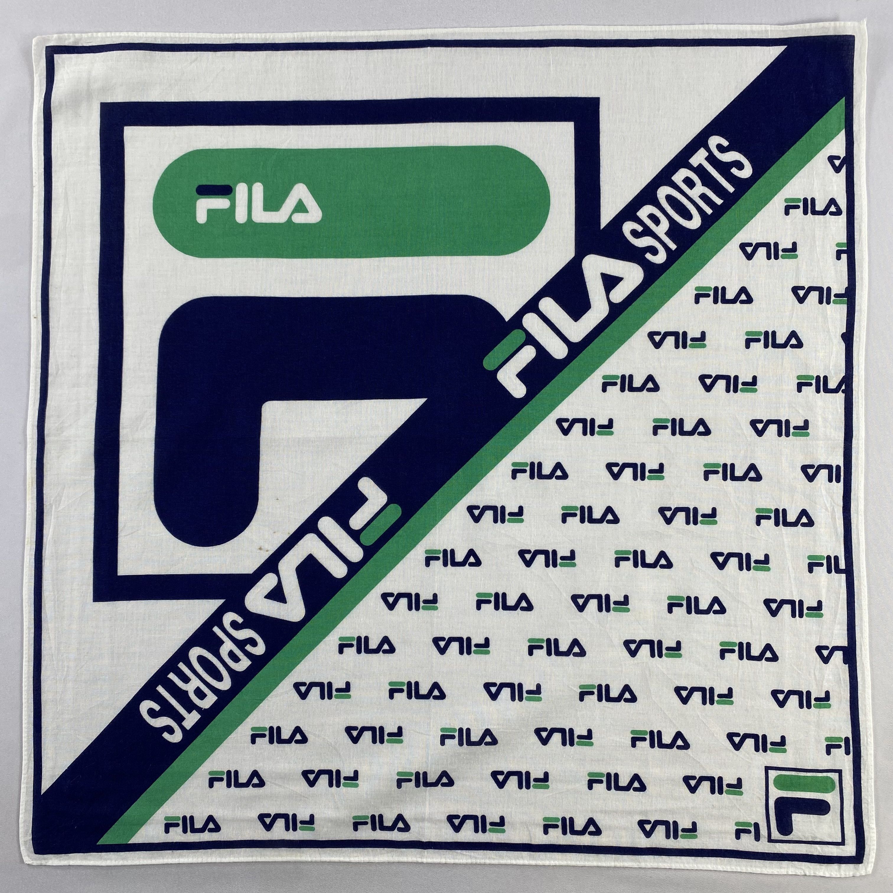 Fila × Vintage Fila Handkerchief / Neckerchief / Bandana-P1077 Size ONE SIZE - 1 Thumbnail