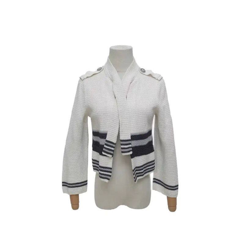 Chanel Chanel White Cardigan for Women 0089 Size XS / US 0-2 / IT 36-38 - 1 Thumbnail