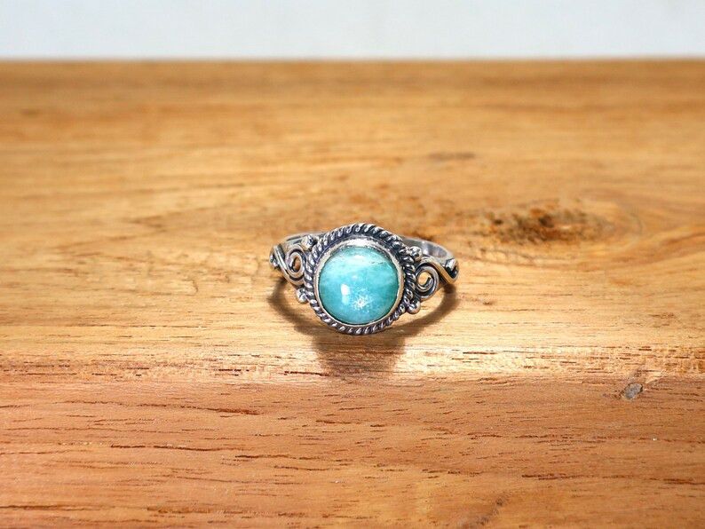 Handmade Handmade Amazonite Ring: 925 Silver Ring, Gift for Christmas Size ONE SIZE - 2 Thumbnail