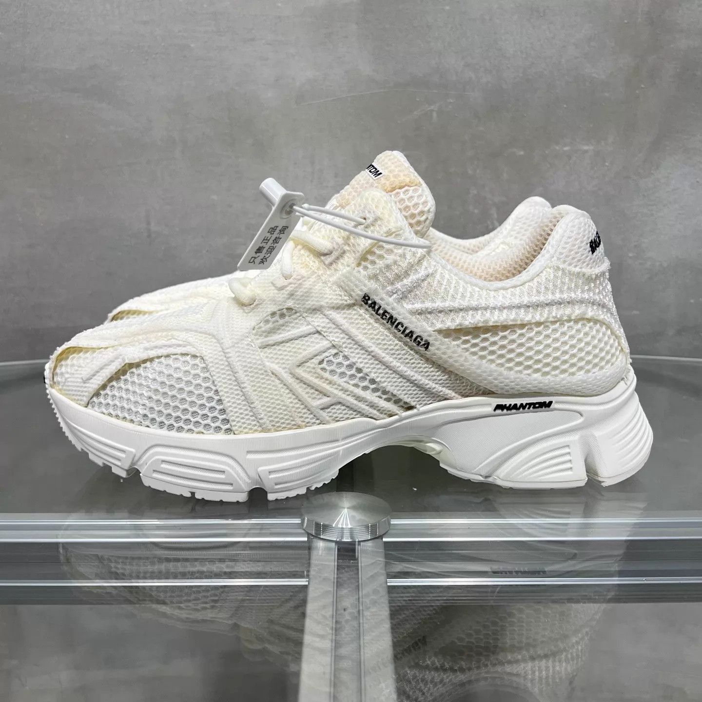 Balenciaga Balenciaga Phantom White Mesh Sneaker Size 40 Size US 7 / EU 40 - 3 Thumbnail