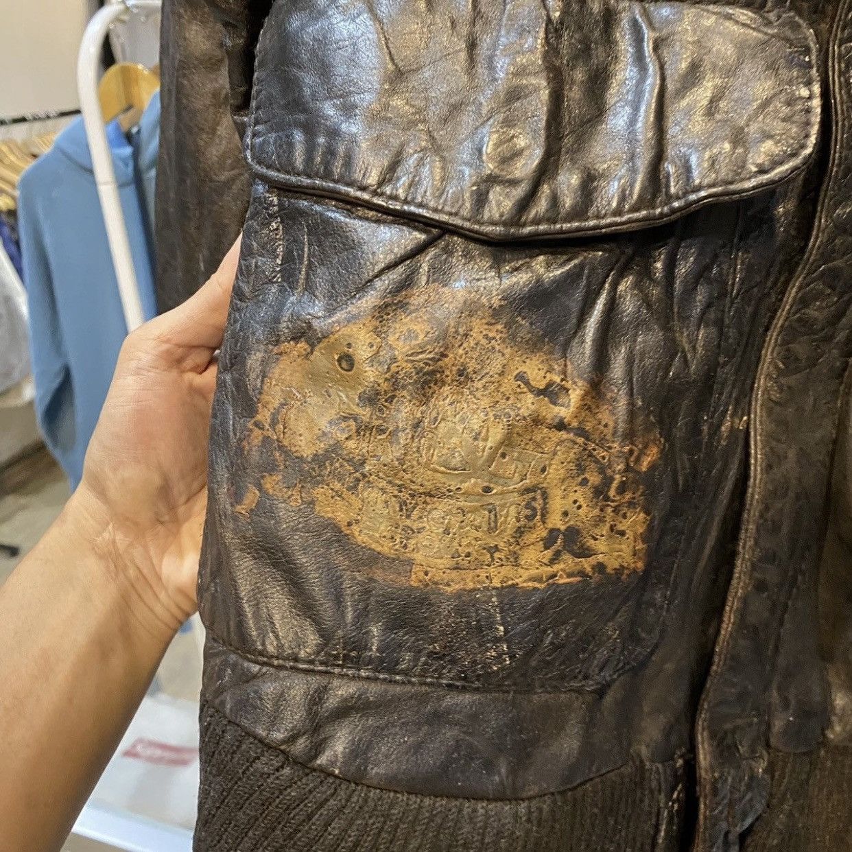 Harley Davidson RareVINTAGE Harley Davidson Distressed Bomber Leather Jacket Size US M / EU 48-50 / 2 - 16 Thumbnail