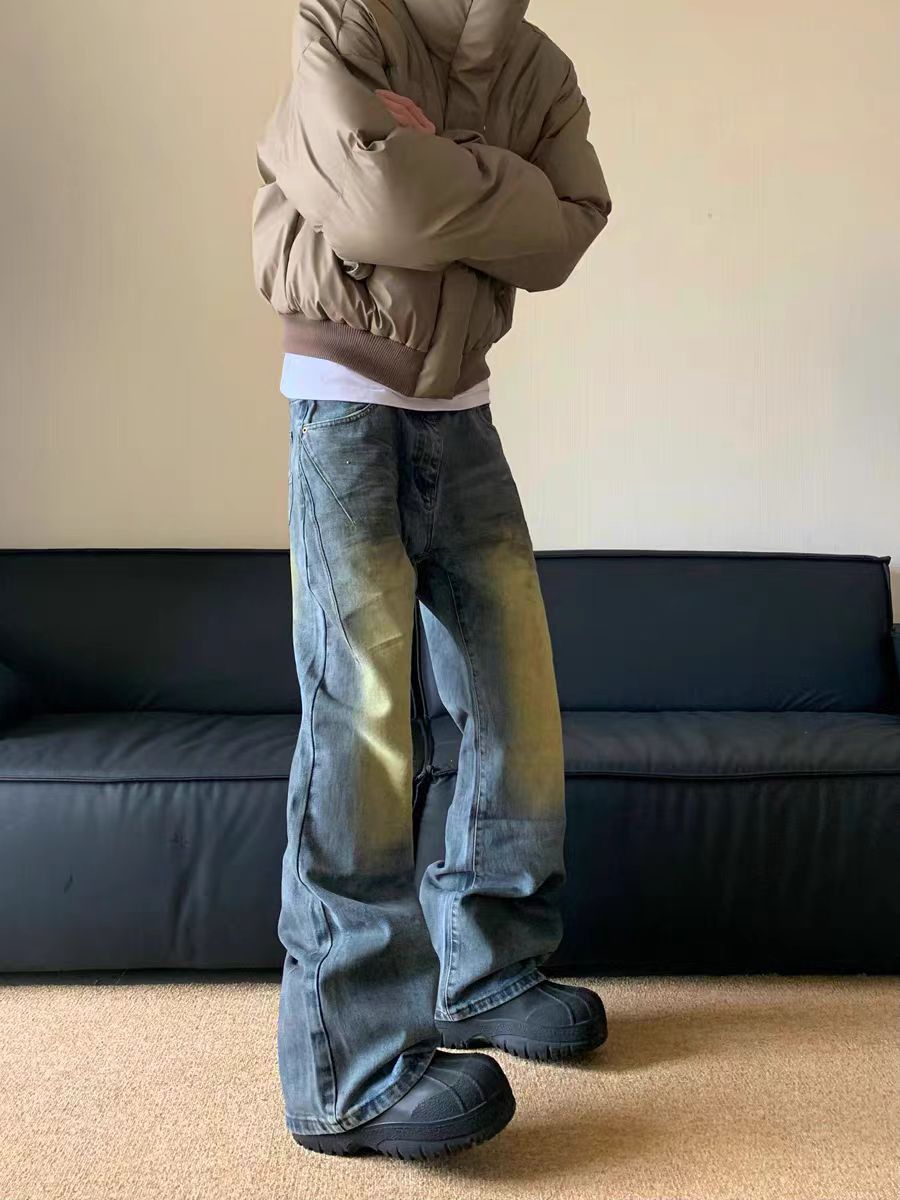 Japanese Brand × Jean Vintage washed and dirty dyed micro flare jeans Size US 34 / EU 50 - 5 Thumbnail