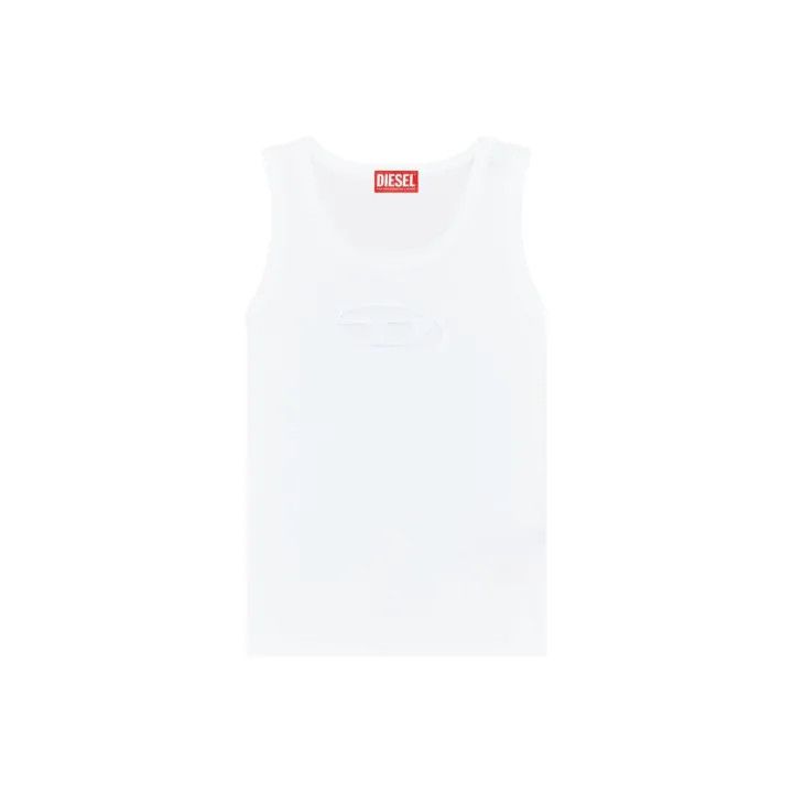 Diesel Diesel Oval-D Logo White Tank Top 0079 Size XS / US 0-2 / IT 36-38 - 1 Thumbnail