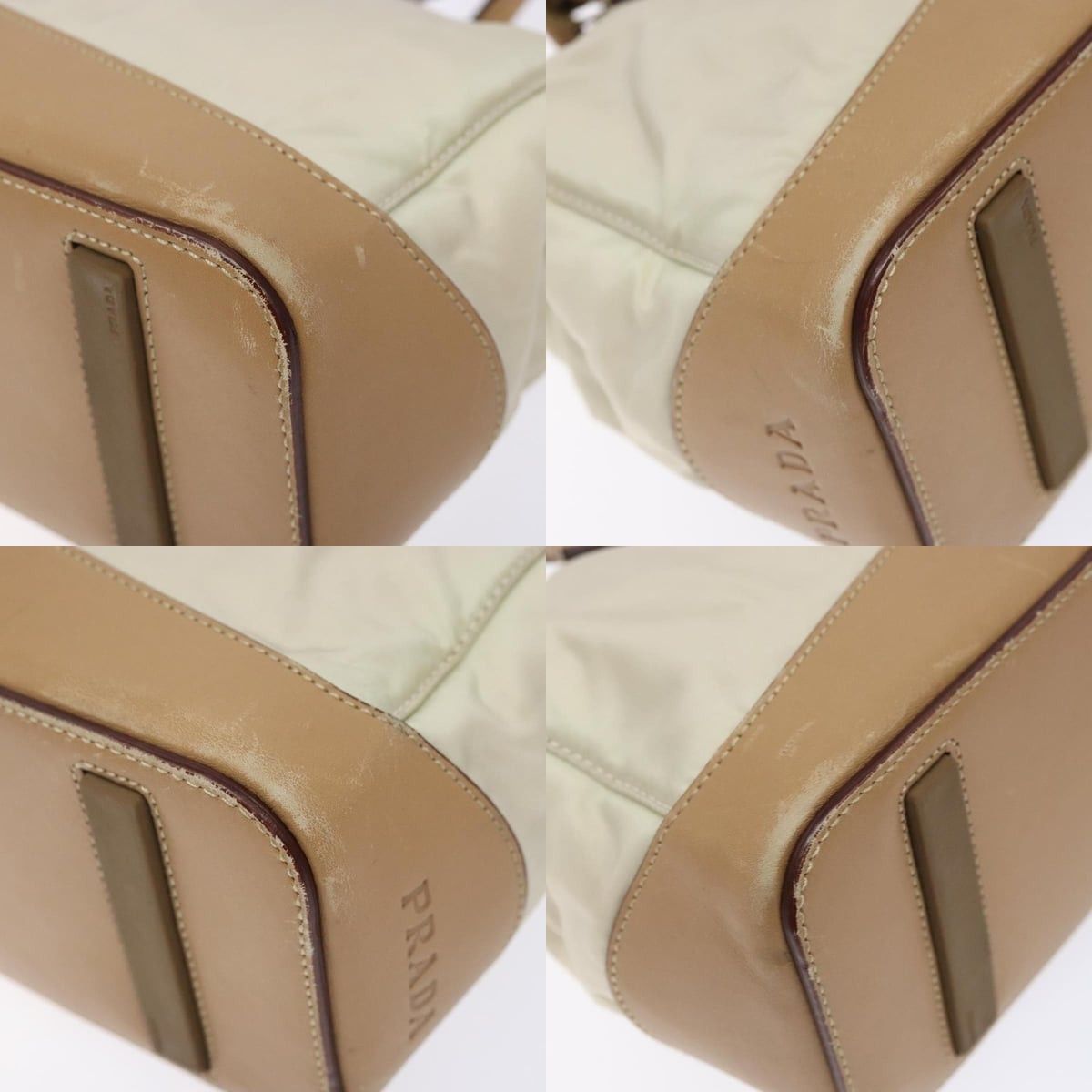 Prada PRADA Shoulder Bag Nylon Leather Beige Size ONE SIZE - 10 Thumbnail