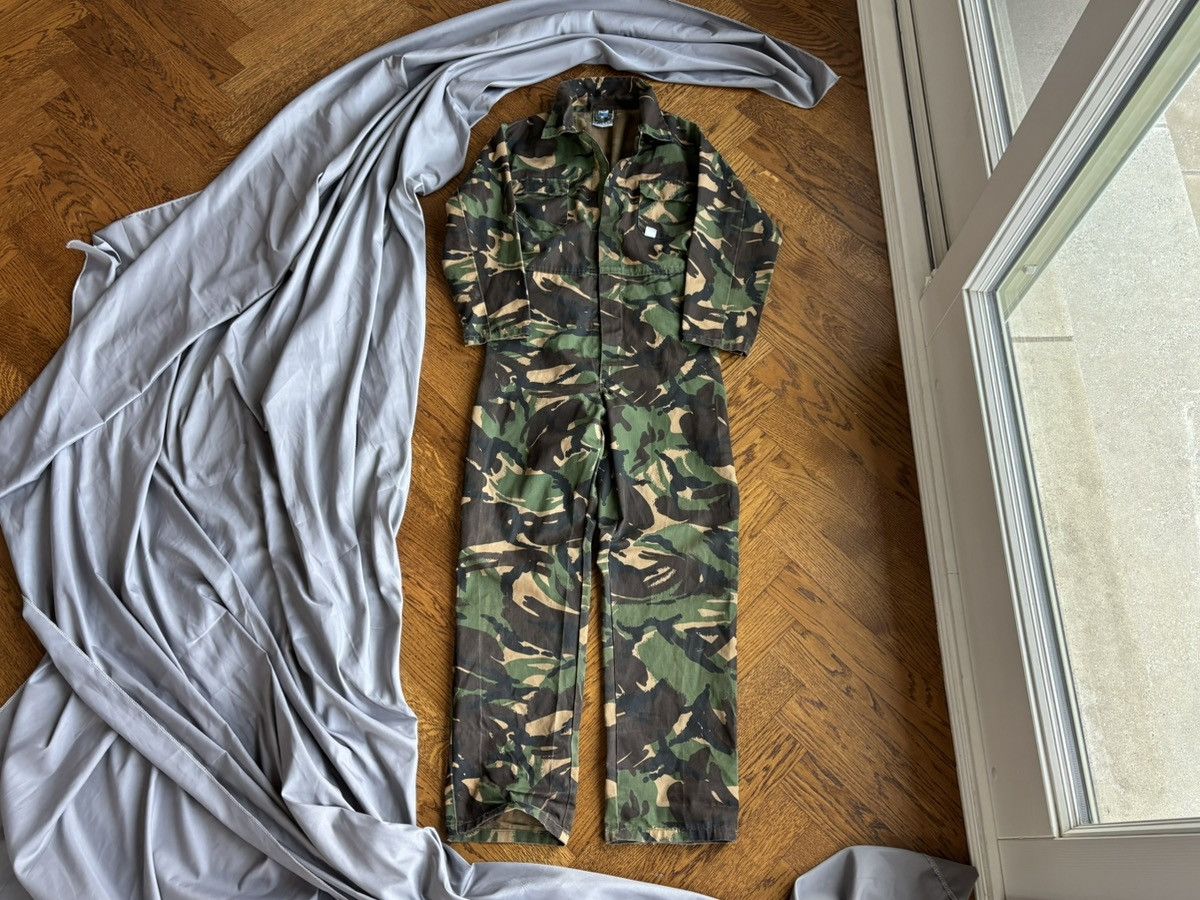 Vintage Vintage Jumpsuit Blue Castle Army Camo Woodland Coveralls Size US 27 - 12 Thumbnail