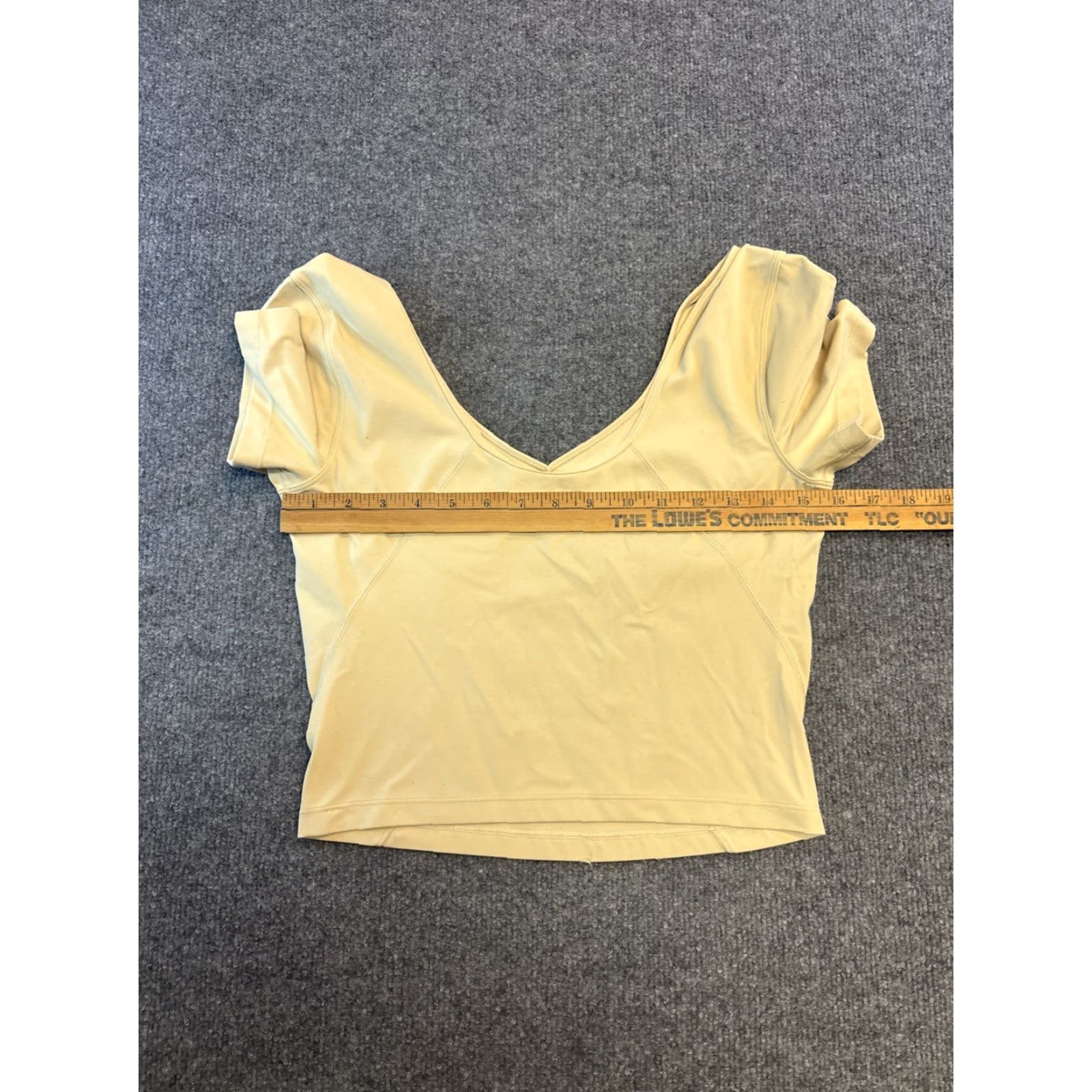 Lululemon Lululemon Align Tee Nulu Cropped Slim Fit - Pink Clay - V-Neck - Short Sleeve - Gym & Training Yoga Athleisure Top - Regular Size 10 Womens Size L / US 10 / IT 46 - 5 Thumbnail