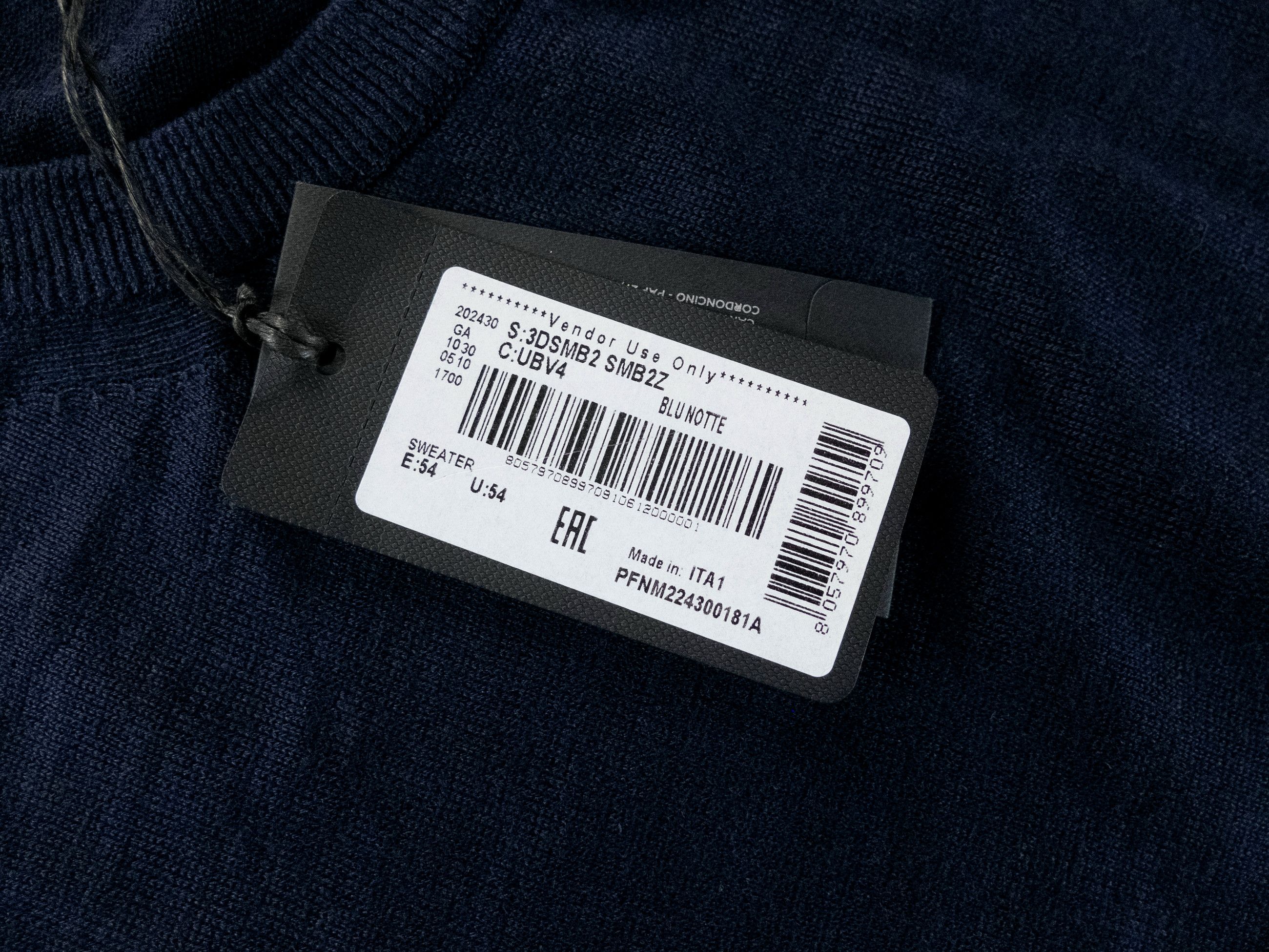 Giorgio Armani GIORGIO ARMANI mainline navy blue linen silk logo sweater Size US XXL / EU 58 / 5 - 6 Thumbnail