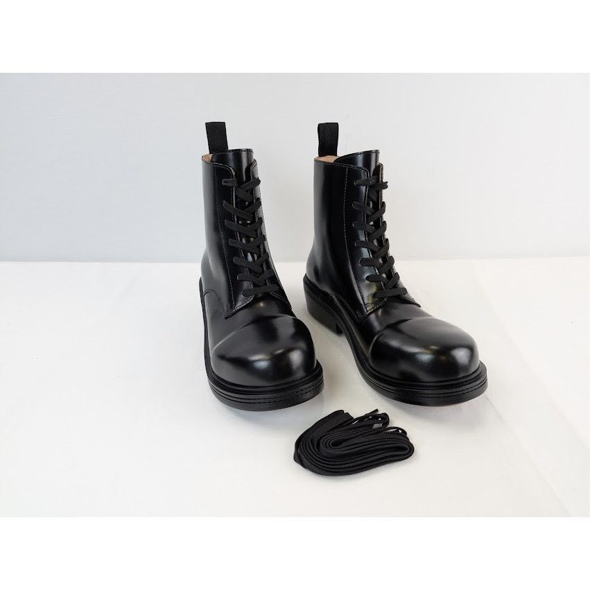 Bottega Veneta o1rshd1 Fireman Ankle Boots in Brushed Vinyl Black Size US 9 / EU 42 - 7 Thumbnail