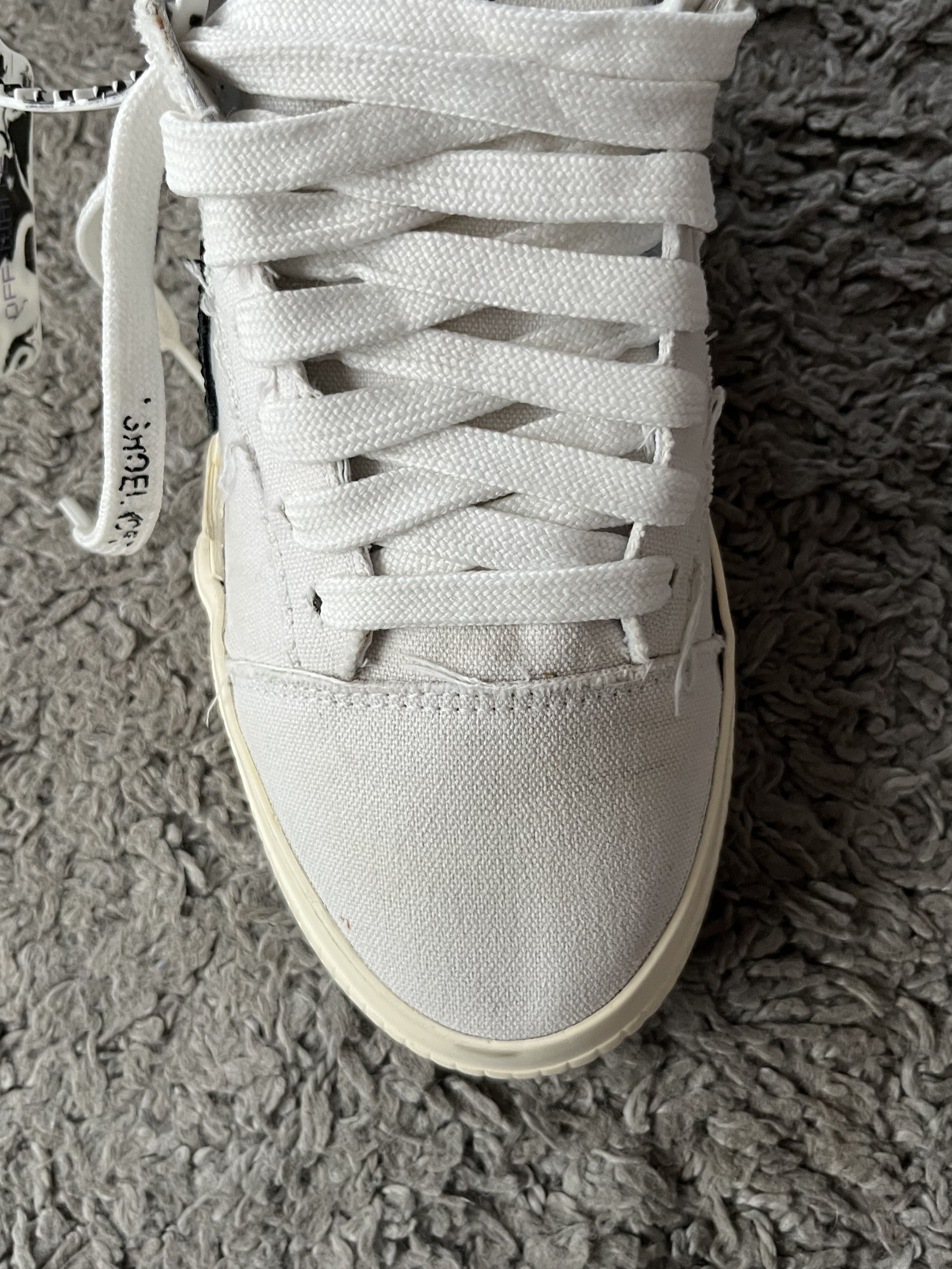 Off-White Vintage OFF-WHITE Liw Vulcanized Eco Canvas Sneakers Y2K Size US 7.5 / EU 40-41 - 8 Thumbnail
