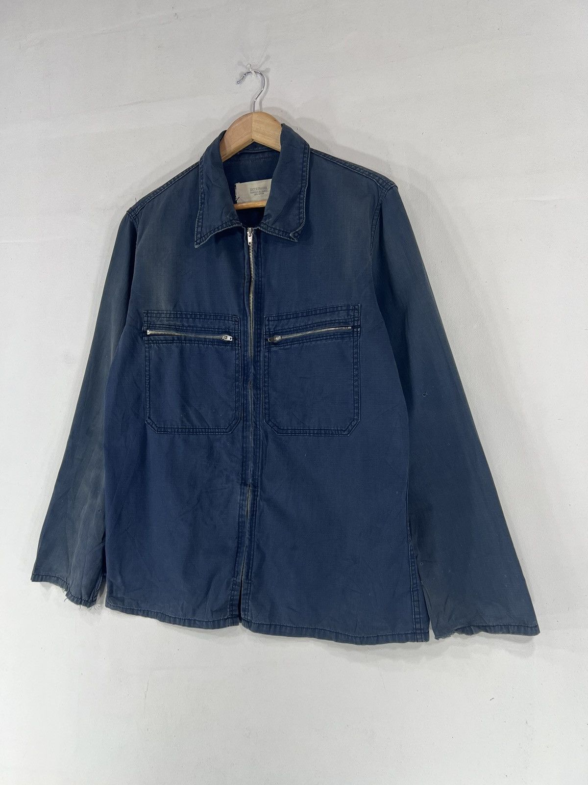 Zucca Issey Miyake Zucca Faded Distressed Jacket full Zipper Size US L / EU 52-54 / 3 - 3 Thumbnail