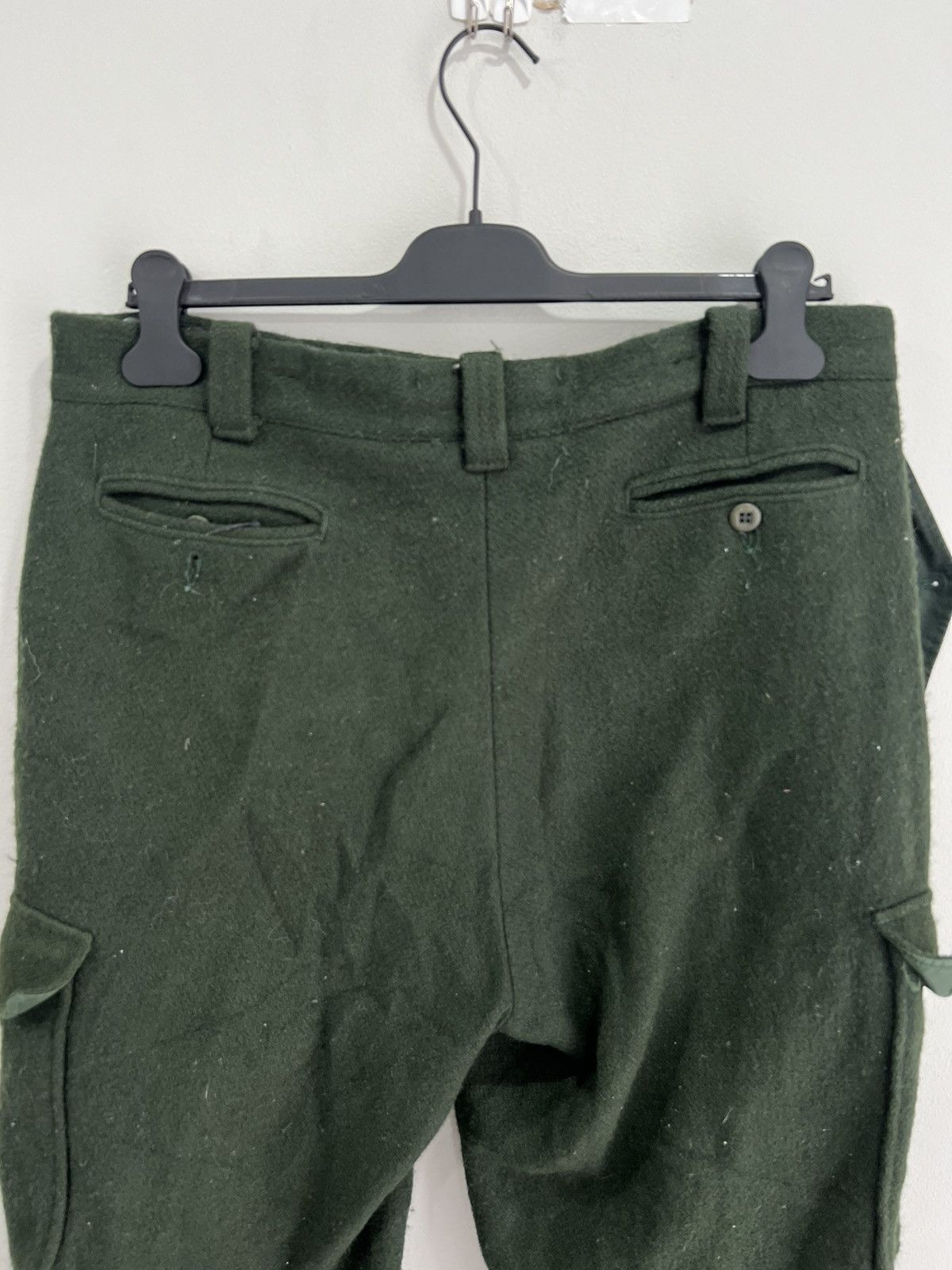 Woolrich Woolen Mills Vintage Woolrich Woolen Mills Wool Green Cargo Pants 33x27 Size US 33 - 5 Thumbnail