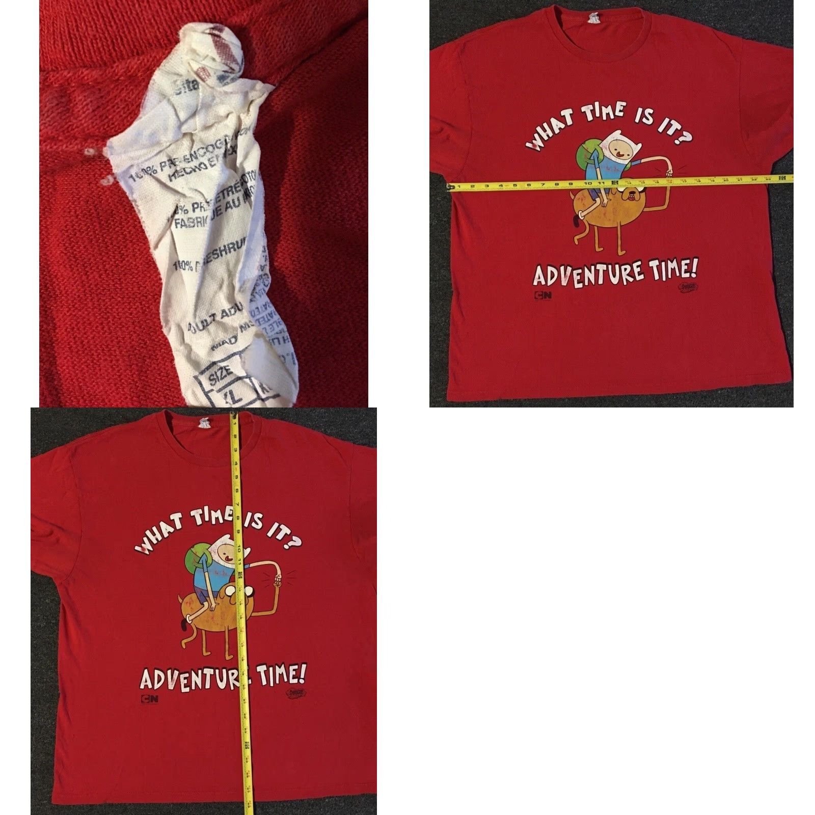 Vintage Vtg Adventure Time Faded Cartoon Network Promo Shirt M L TV Movie Grunge Y2K Size US M / EU 48-50 / 2 - 8 Thumbnail