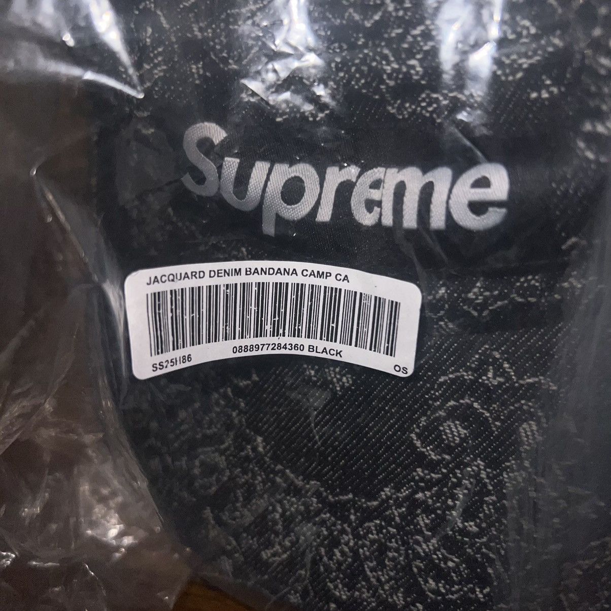 Supreme Supreme Bandana Jacquard Denim Camp Cap Black Size: One Size Size ONE SIZE - 4 Thumbnail
