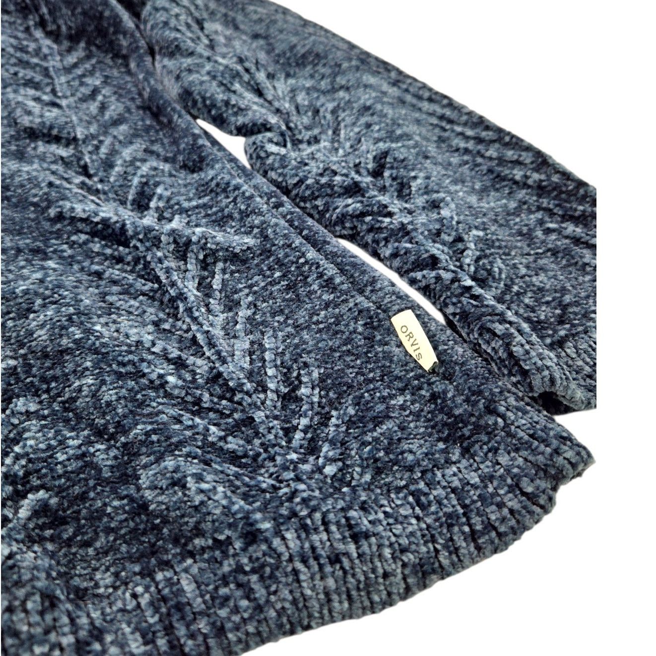 Orvis Orvis | Dark Blue Patterned Chenille Sweater | Size Medium Size M / US 6-8 / IT 42-44 - 3 Thumbnail