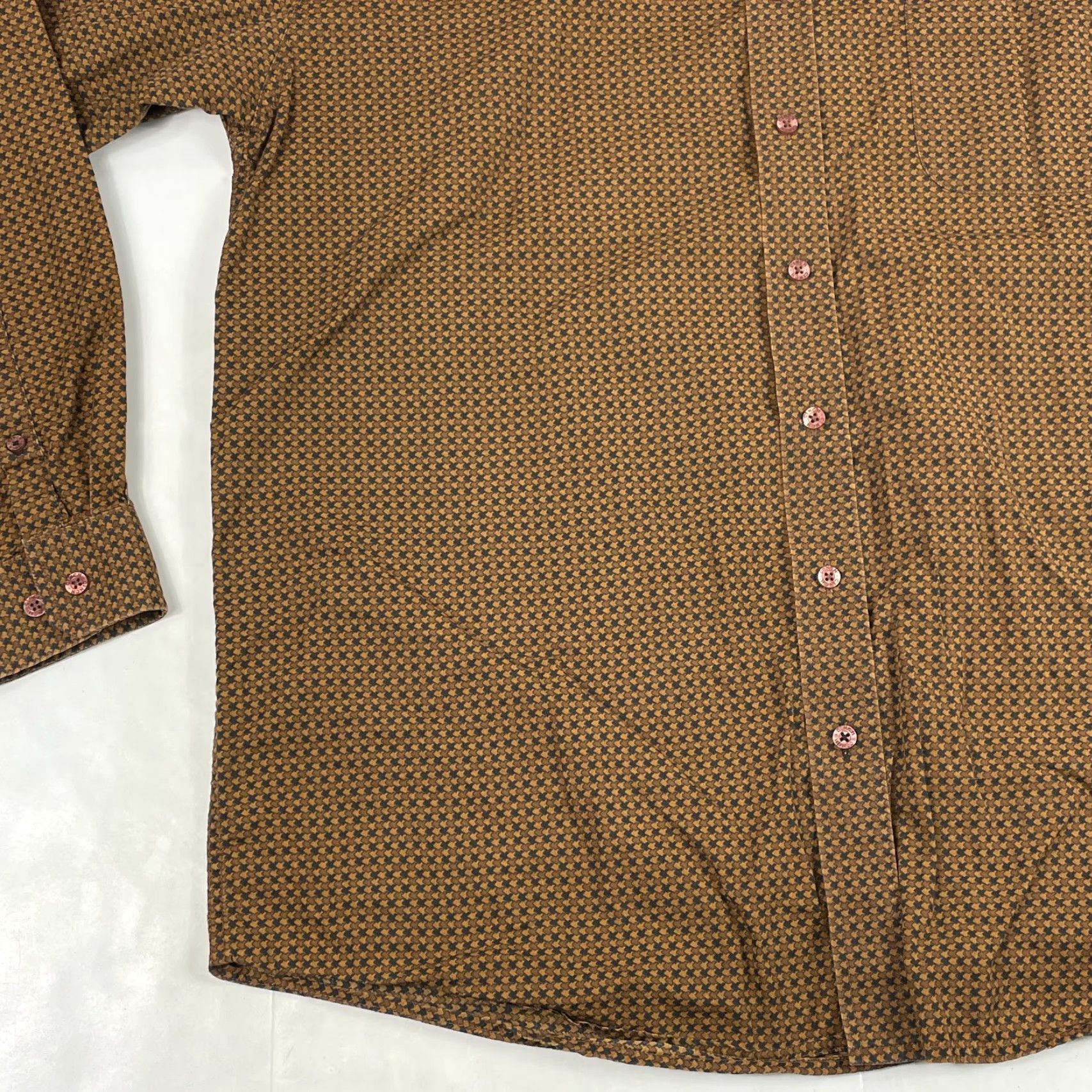 Vintage Cinch Shirt Mens Large Brown Button-Down Western Cowboy Rodeo Geometric Pattern Long Sleeve Casual Workwear Mens Size US L / EU 52-54 / 3 - 5 Thumbnail