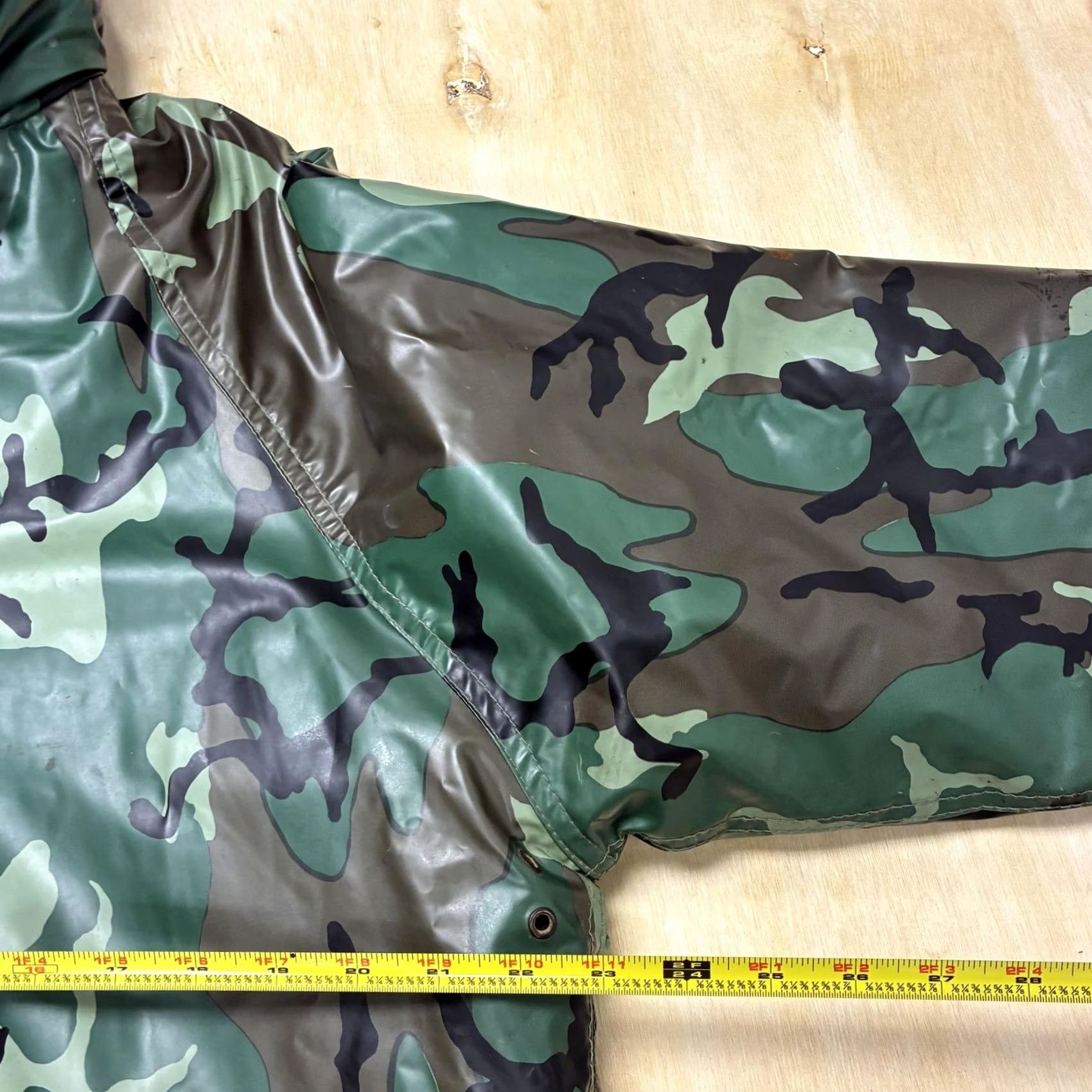Vintage VINTAGE Duck Bay Jacket Men M Green Camo PVC Hooded Snap Waterproof Hunting Size US M / EU 48-50 / 2 - 7 Thumbnail