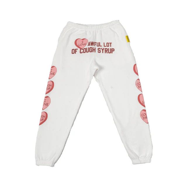 Awful lot of cough Valentines Day Sweatpants Cream