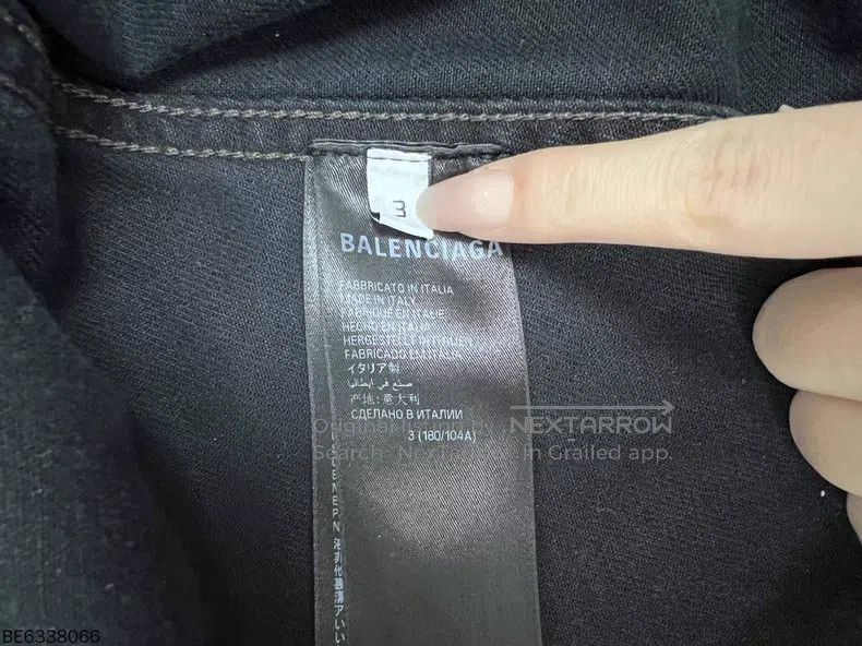 Balenciaga Balenciaga Logo letter pattern single-breasted denim jacke Size US L / EU 52-54 / 3 - 9 Thumbnail