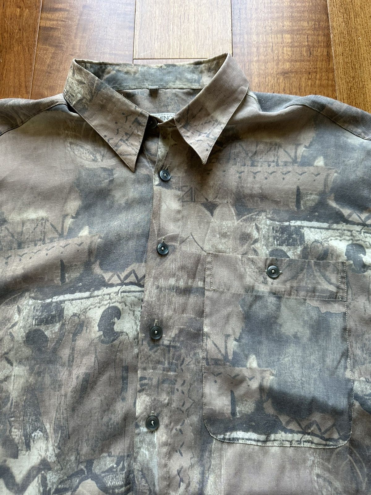 Vintage Vintage 80s Club D’amingo Abstract Art Button Up T-Shirt Size US XL / EU 56 / 4 - 4 Thumbnail
