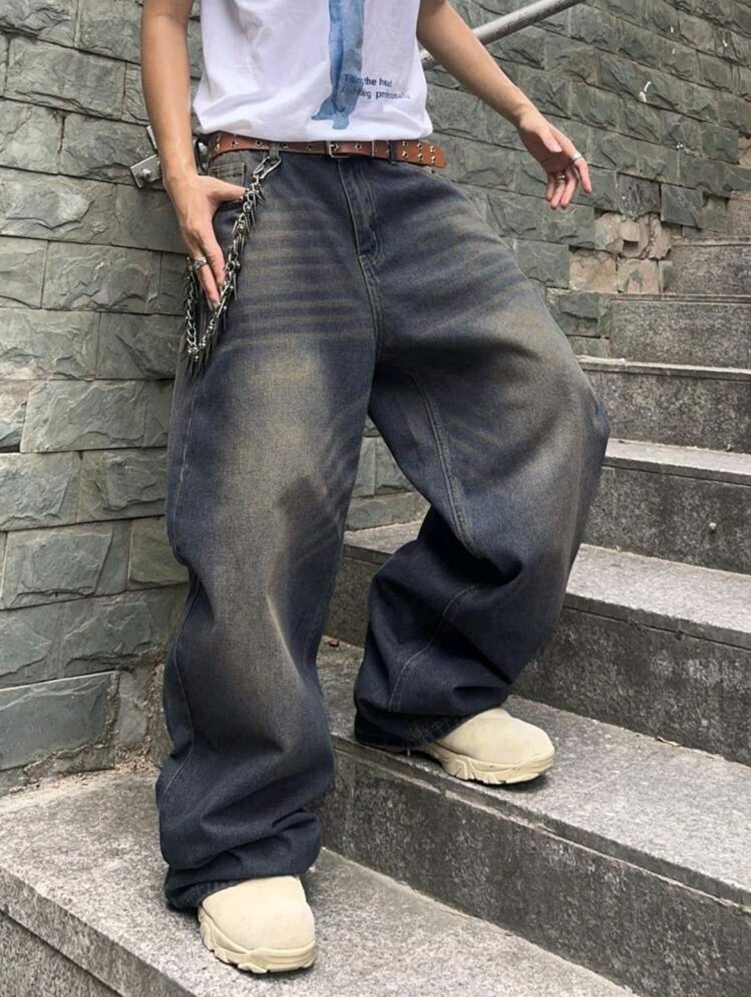 Japanese Brand × Jean Distressed Solid Color Jeans Size US 30 / EU 46 - 1 Thumbnail