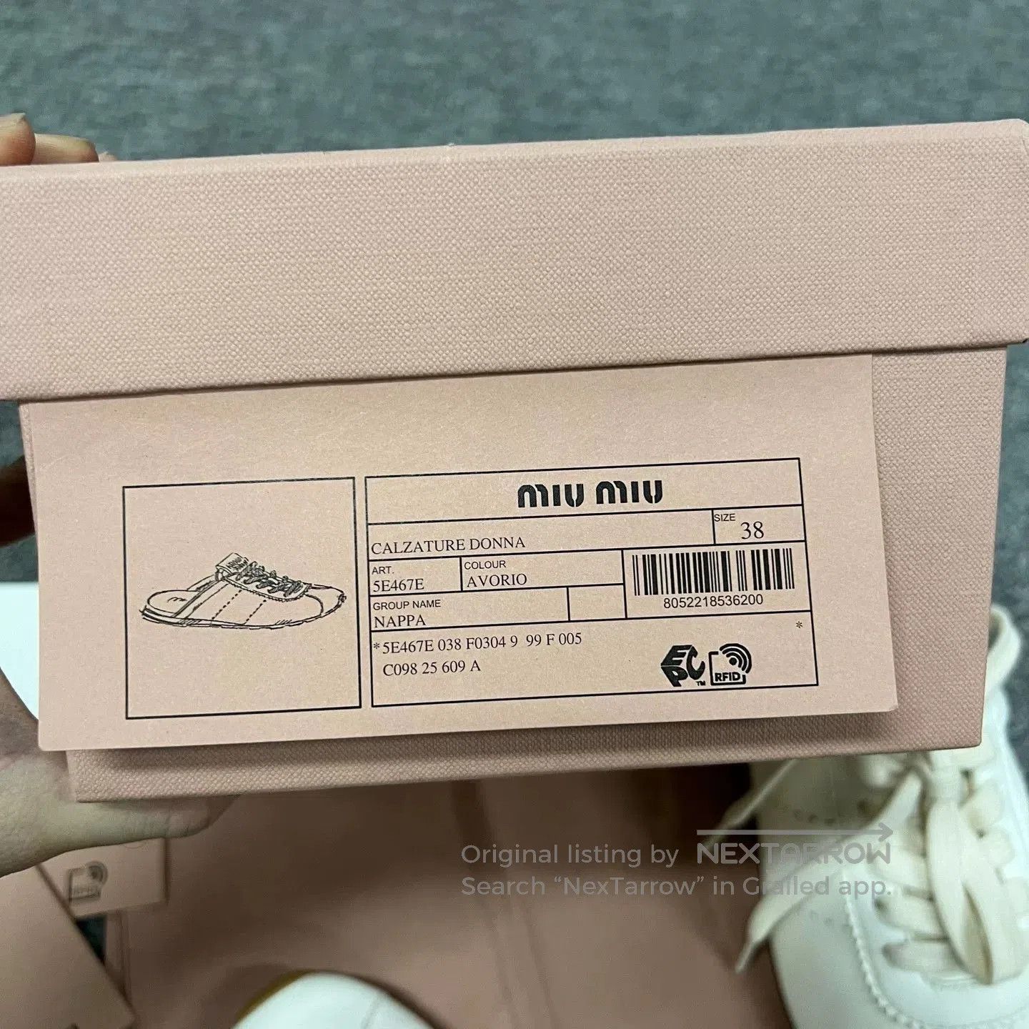 Miu Miu MiuMiu Plume White Mule Training Shoes. Size US 7 / IT 37 - 8 Thumbnail