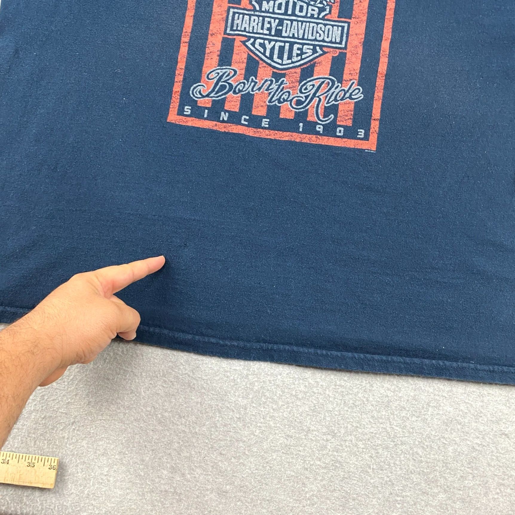 Harley Davidson Harley-Davidson Shirt Mens 3XL Blue Boston Double Sided Graphic Short Sleeve T-Shirt Regular Fit Mens Size US XXL / EU 58 / 5 - 3 Thumbnail