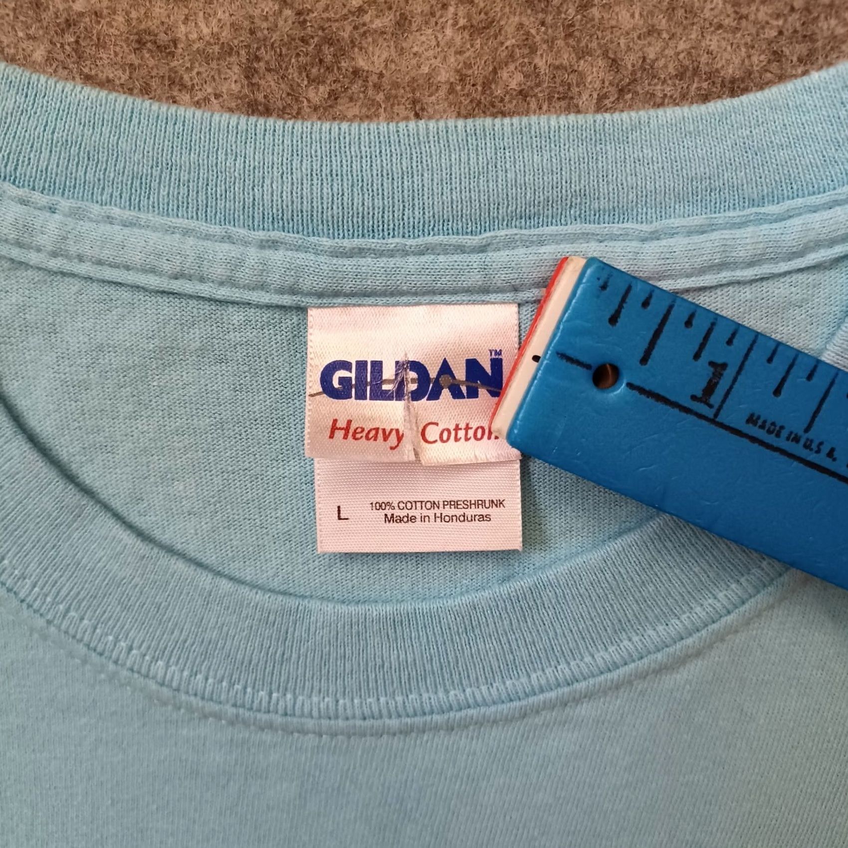 Gildan Kansas Mens T Shirt Size Large Blue State Farm Graphic Logo Short Sleeve Size US L / EU 52-54 / 3 - 2 Thumbnail