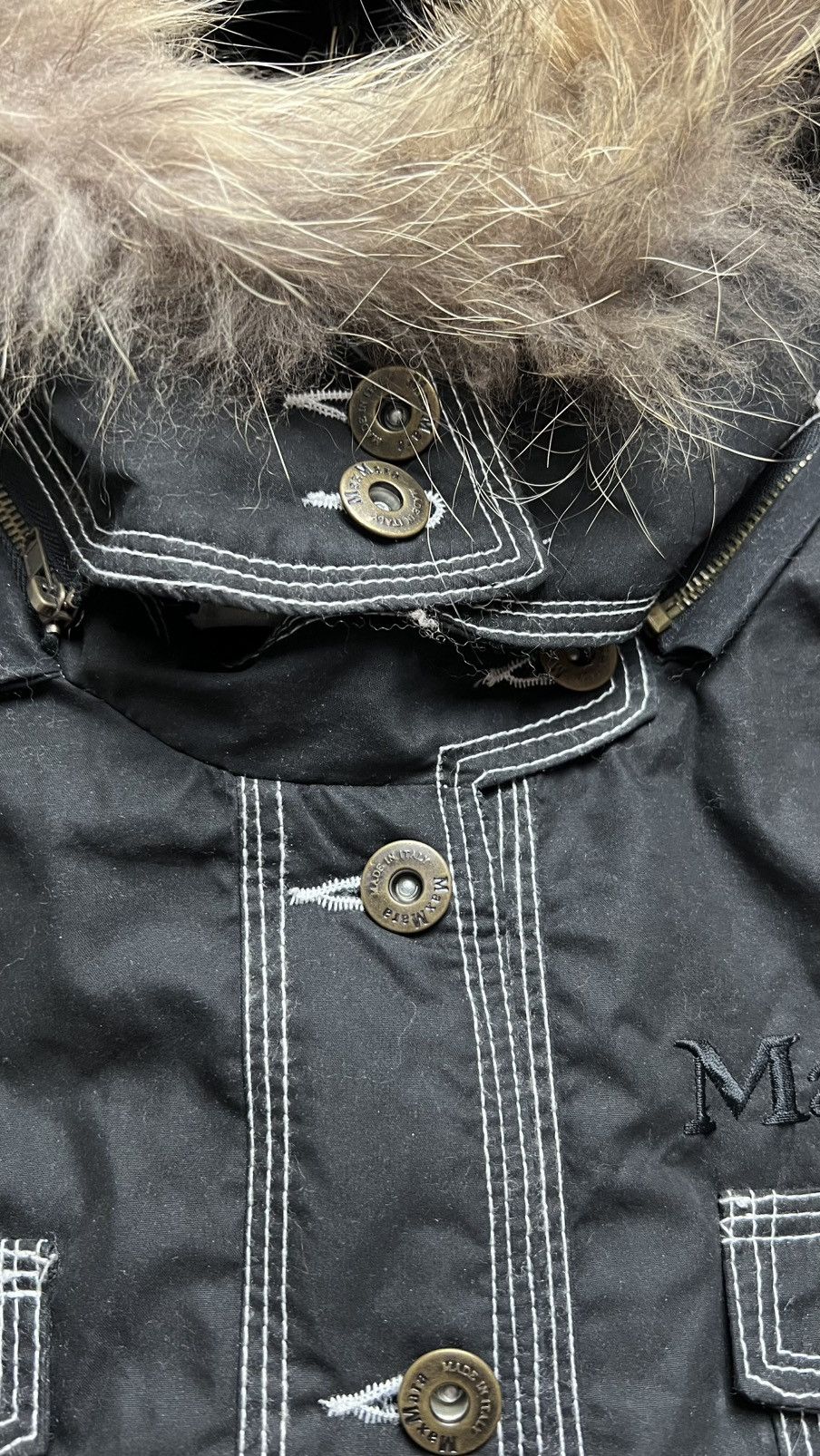 Max Mara Y2K vintage Max Mara fur hooded jacket Size XL / US 12-14 / IT 48-50 - 8 Thumbnail