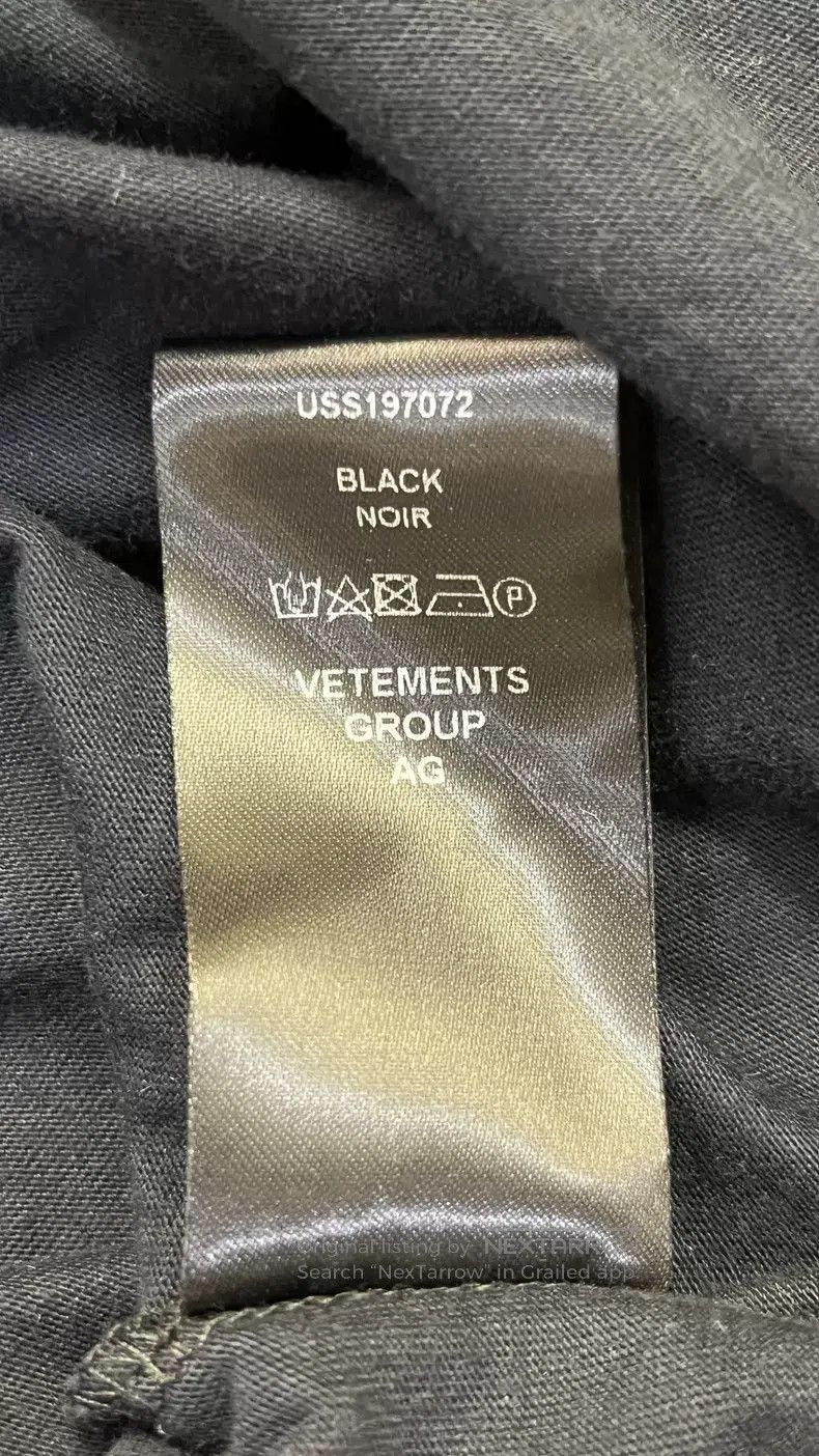 Vetements Vetements Black Short Sleeve T-Shirt, XS Size Size US XS / EU 42 / 0 - 7 Thumbnail