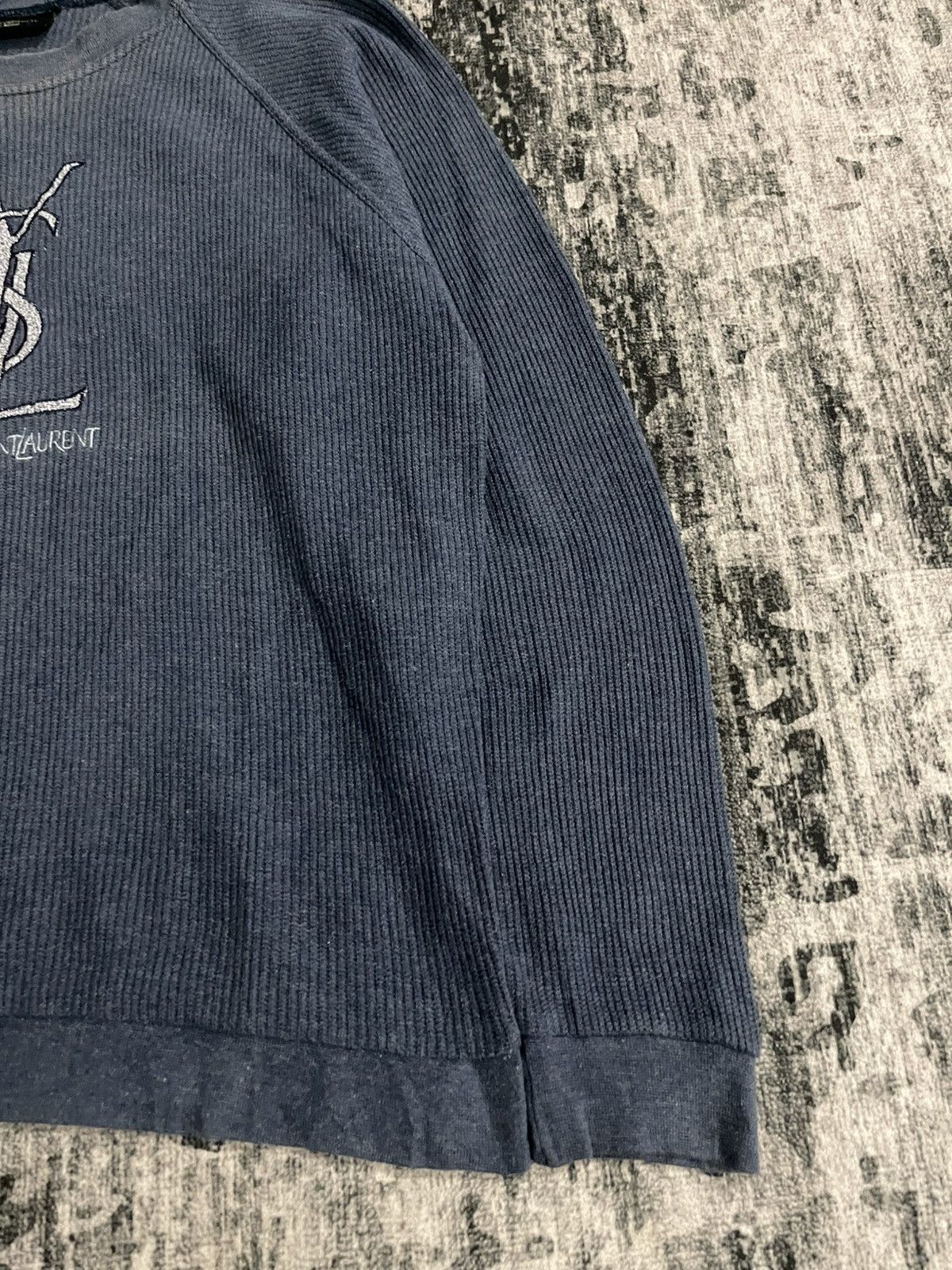 Yves Saint Laurent Yves Saint Laurent Pour Homme Distressed Sweater Size US L / EU 52-54 / 3 - 9 Thumbnail