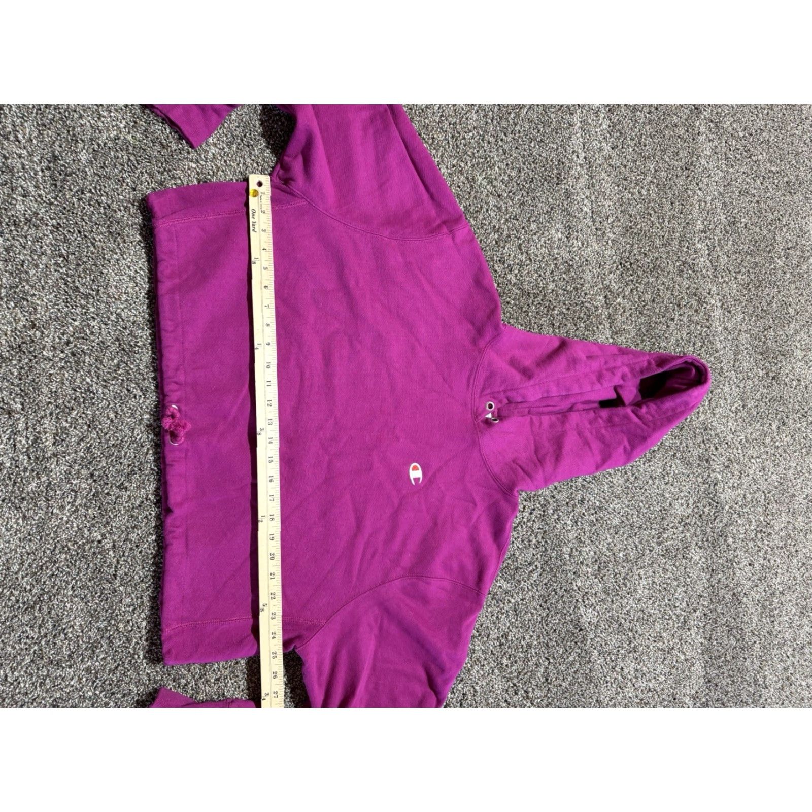 Champion Champion Hoodie Womens Pullover CROP TOP Pink XL Cotton Blend Reverse Weave Logo Vintage? No Size XL / US 12-14 / IT 48-50 - 7 Thumbnail
