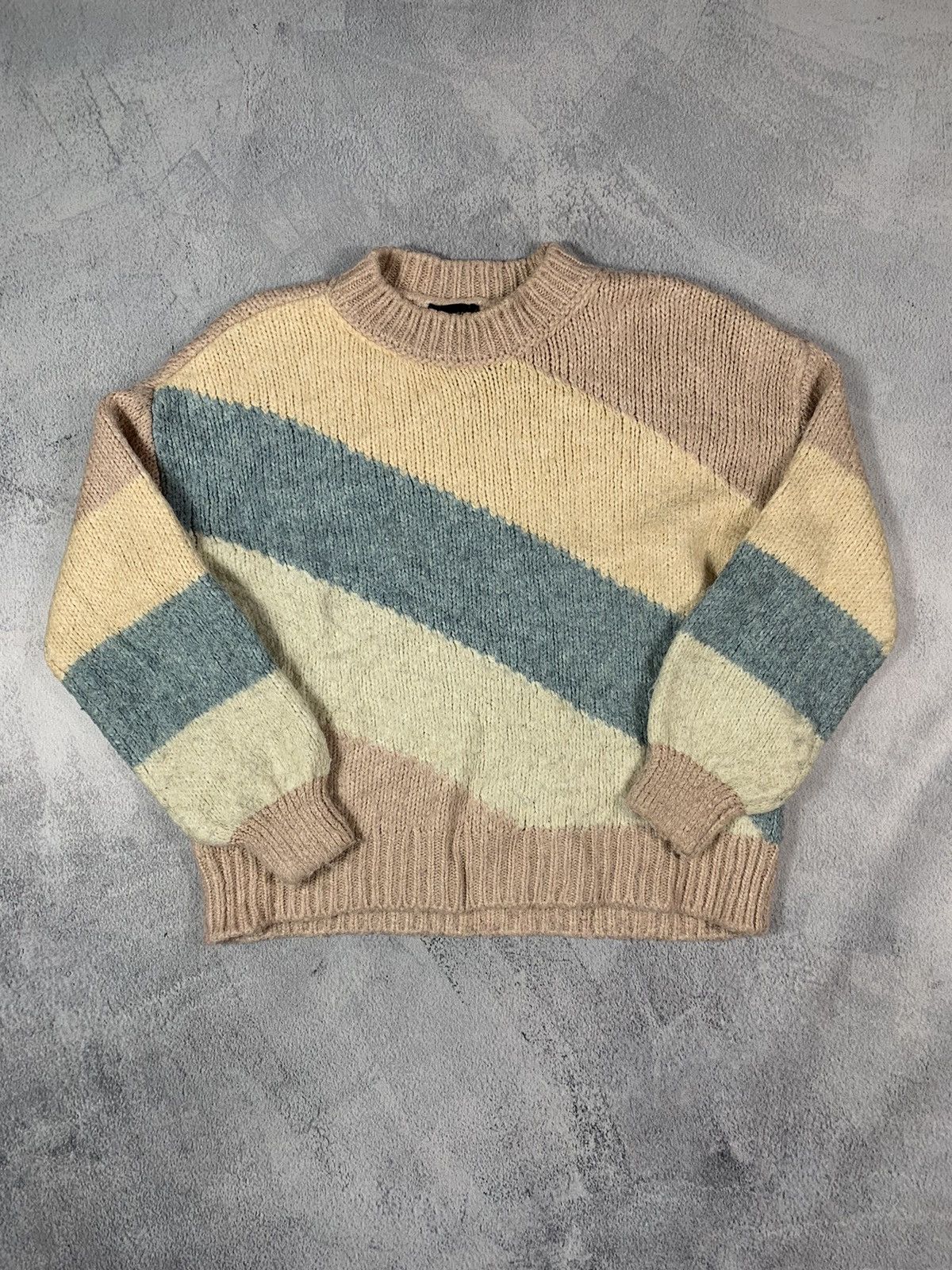Japanese Brand × Vintage Vintage Y2K striped sweater streetwear style size s Size S / US 4 / IT 40 - 1 Thumbnail