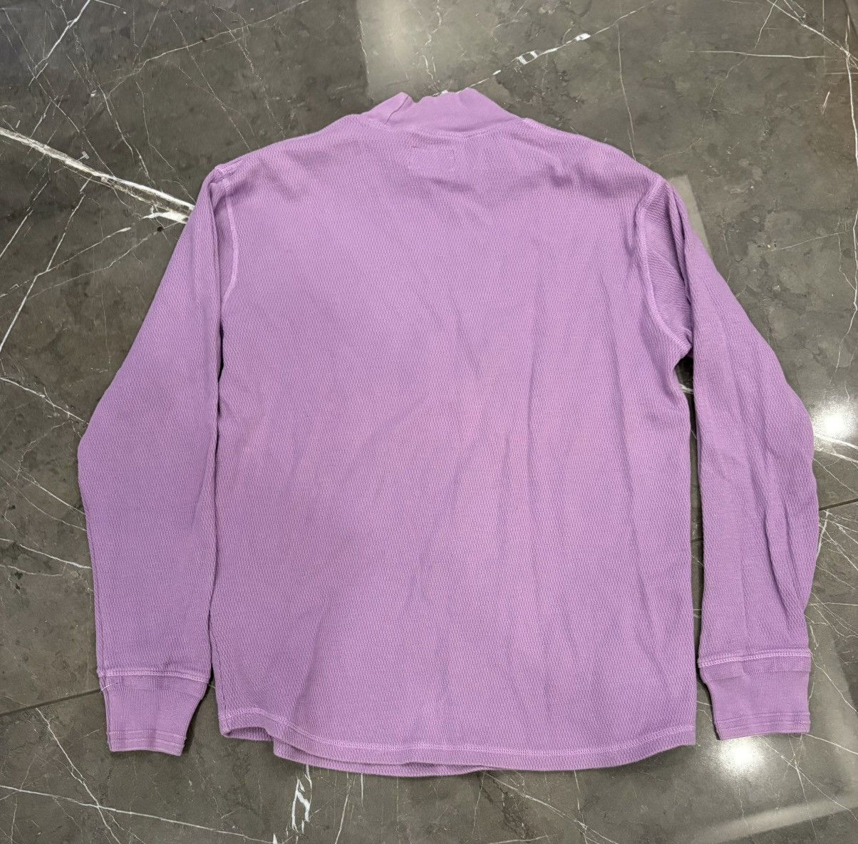 Stussy Men's Stüssy Mock Neck Thermal Long-Sleeve Lavender Cotton Size US XL / EU 56 / 4 - 5 Thumbnail