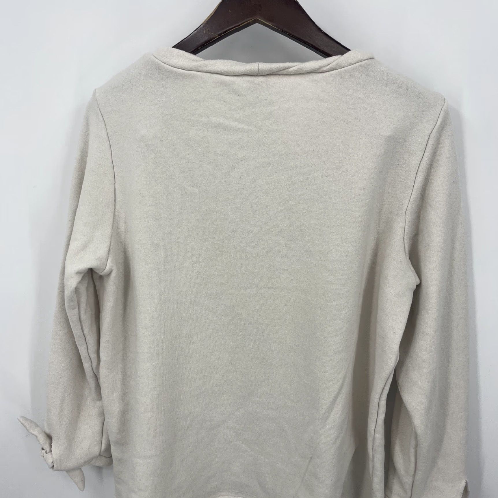 Vintage Dolan Sweatshirt Womens L Ivory Pullover Left Coast Collection Quiet Luxury Preppy Capsule Size L / US 10 / IT 46 - 5 Thumbnail