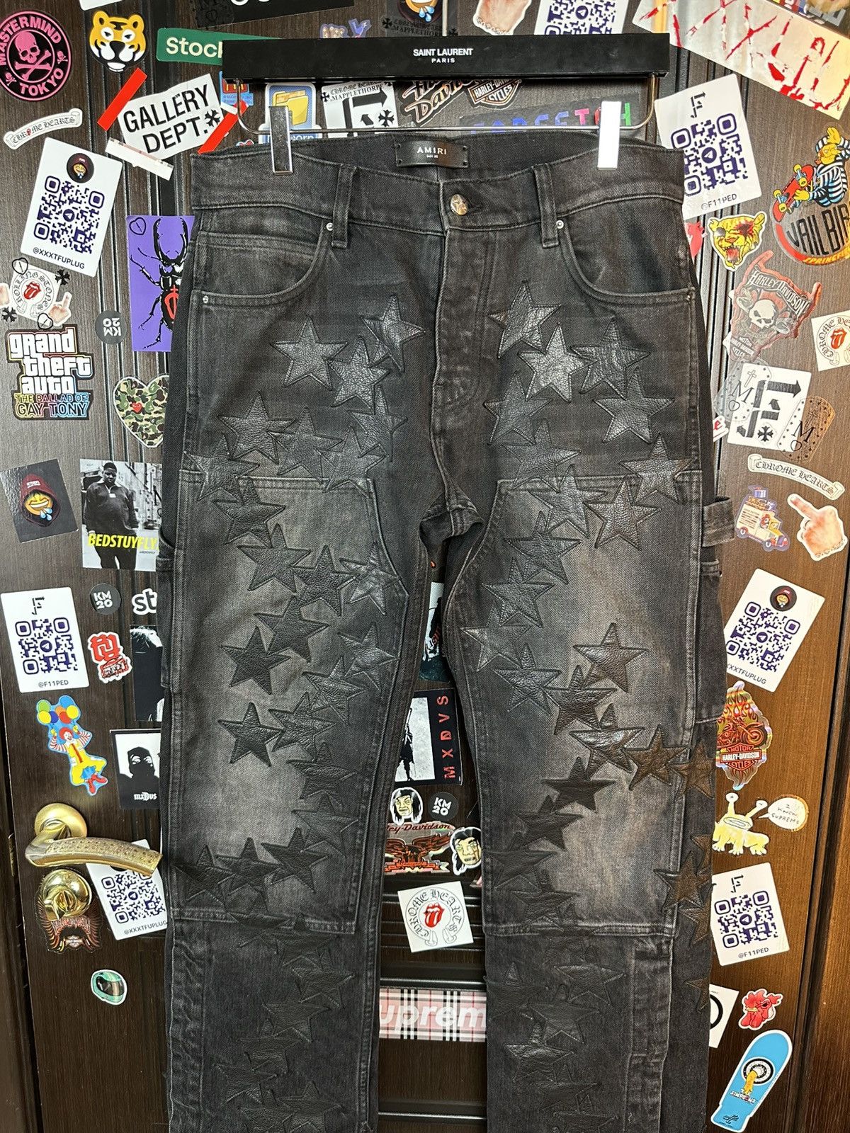 Amiri Amiri & Chemist FW 2022 Black Carpenter Jeans Size US 30 / EU 46 - 4 Thumbnail