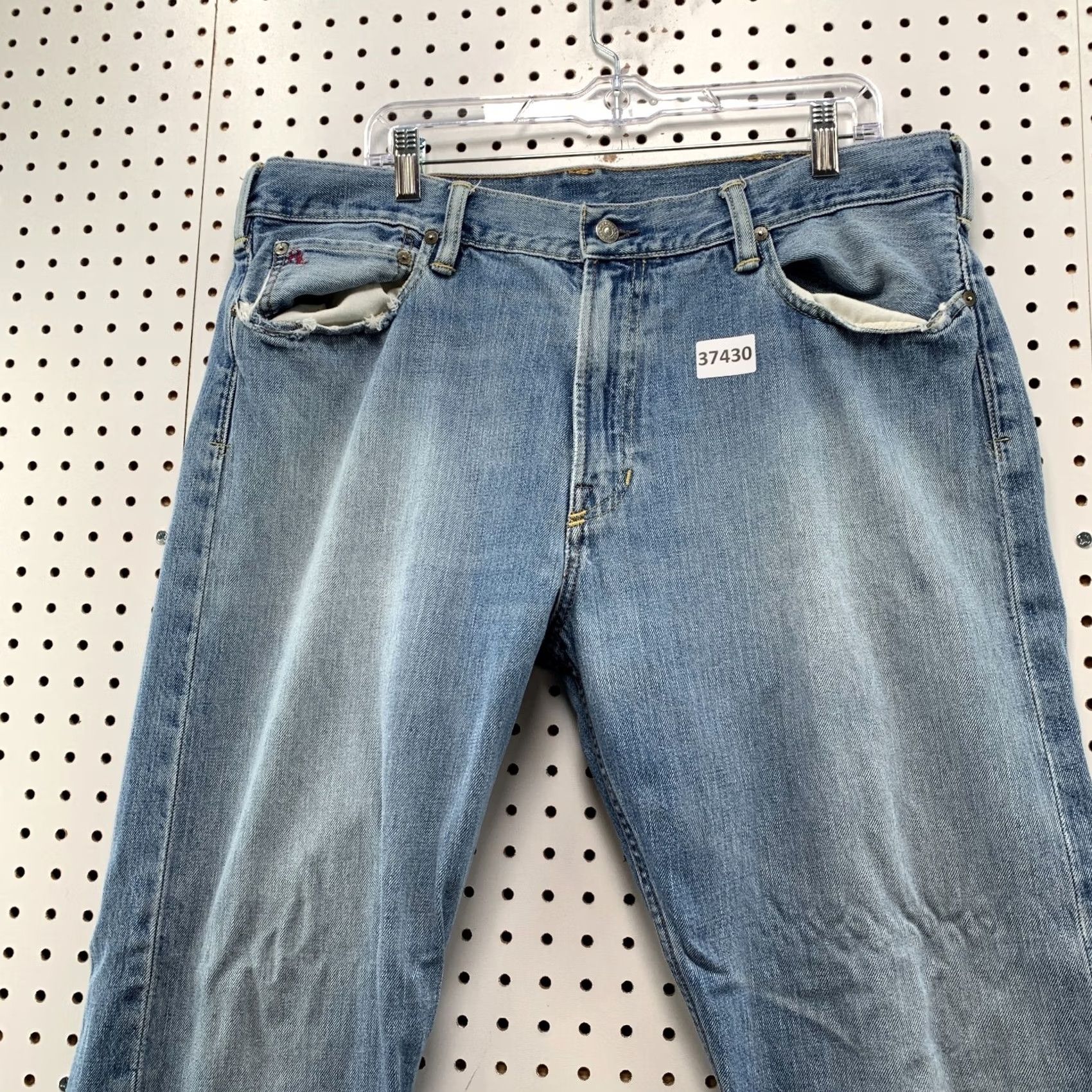 Polo Ralph Lauren Polo Ralph Lauren Denim Jeans Mens 38x32 Light Wash Baggy Straight Size US M / EU 48-50 / 2 - 6 Thumbnail