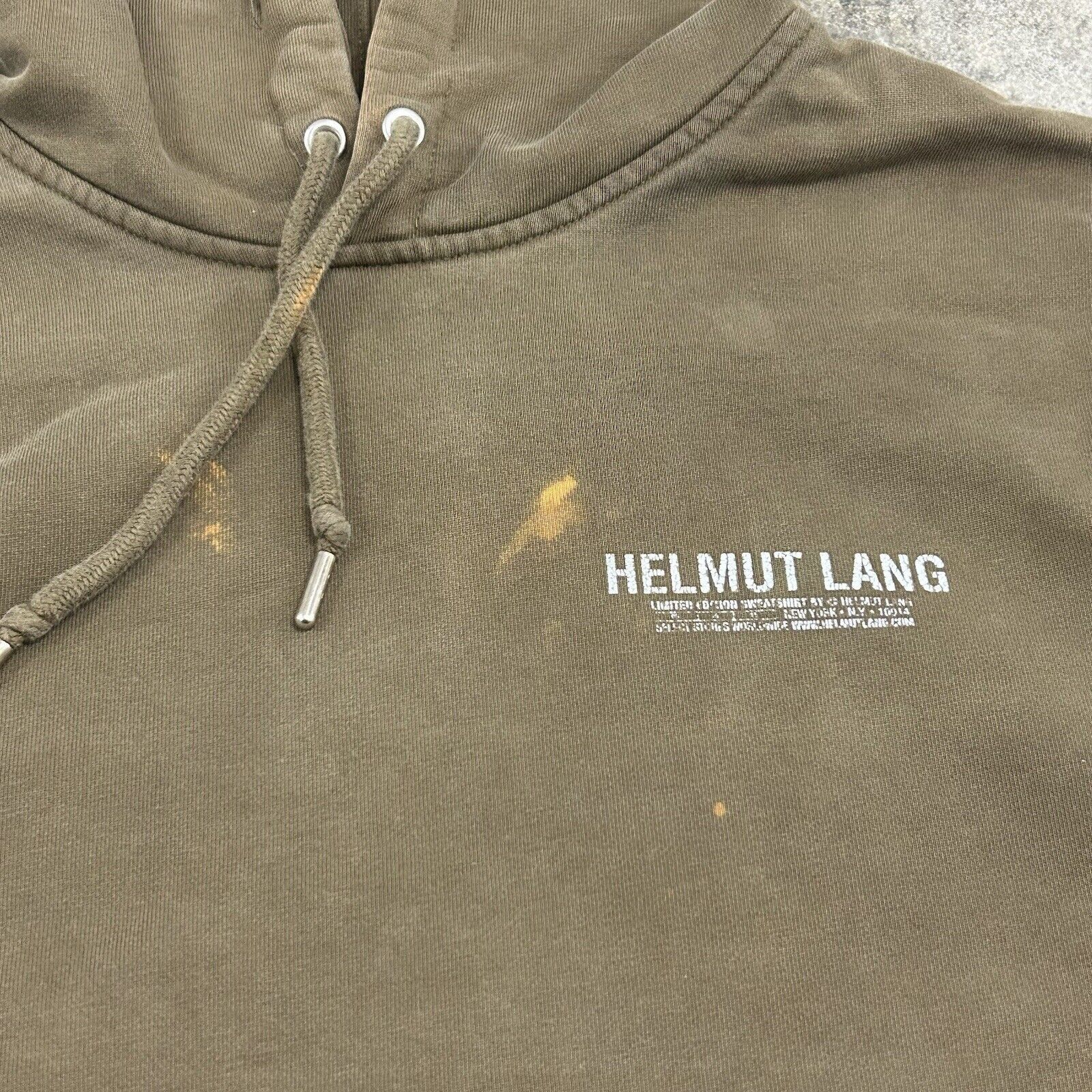 Designer × Helmut Lang × Vintage Helmut Lang Authentic Designer Faded Green Hoodie Sweatshirt Size US M / EU 48-50 / 2 - 3 Thumbnail