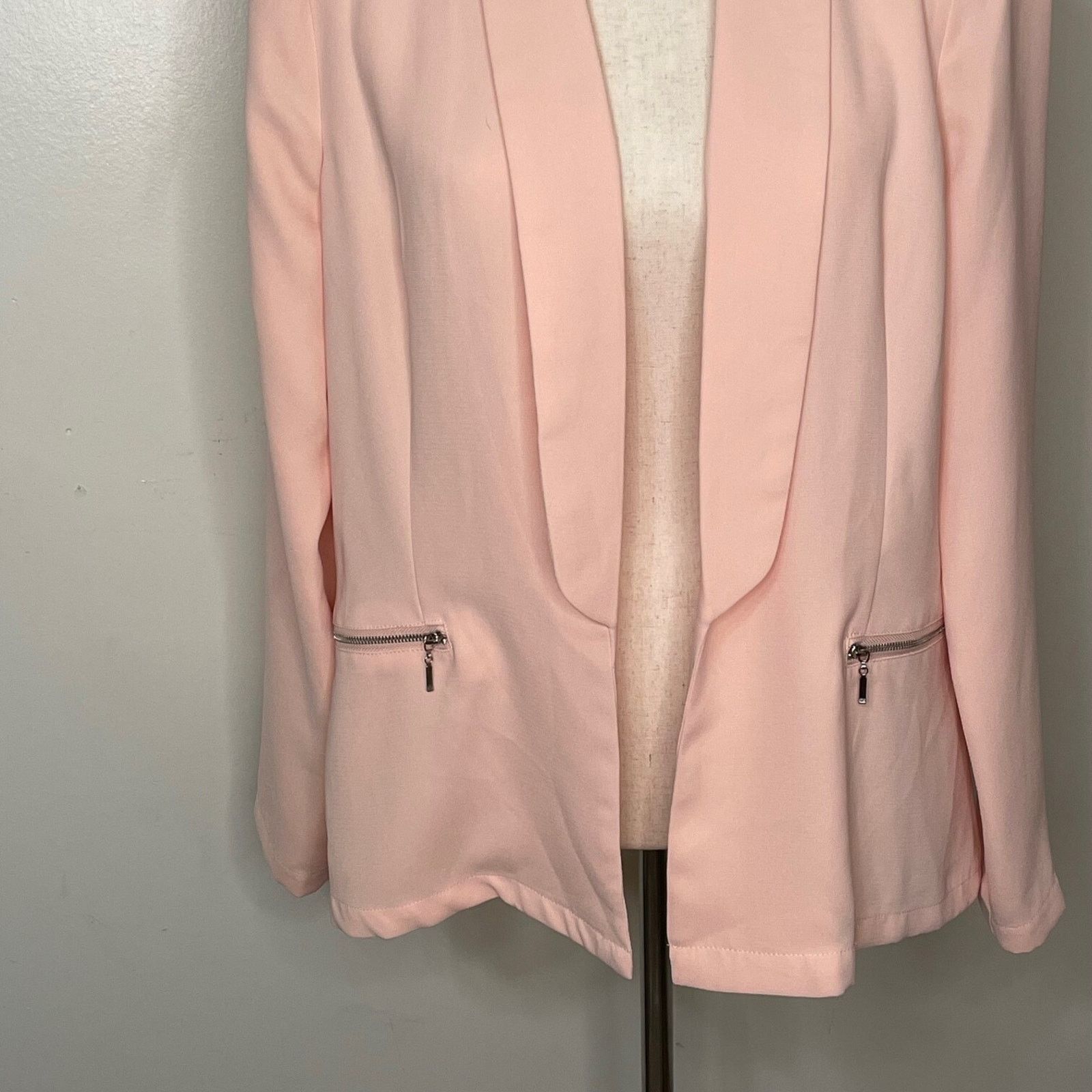 Other JUSTFAB Women's XL Blazer Jacket Open Front Blush PINK Size XL / US 12-14 / IT 48-50 - 3 Thumbnail