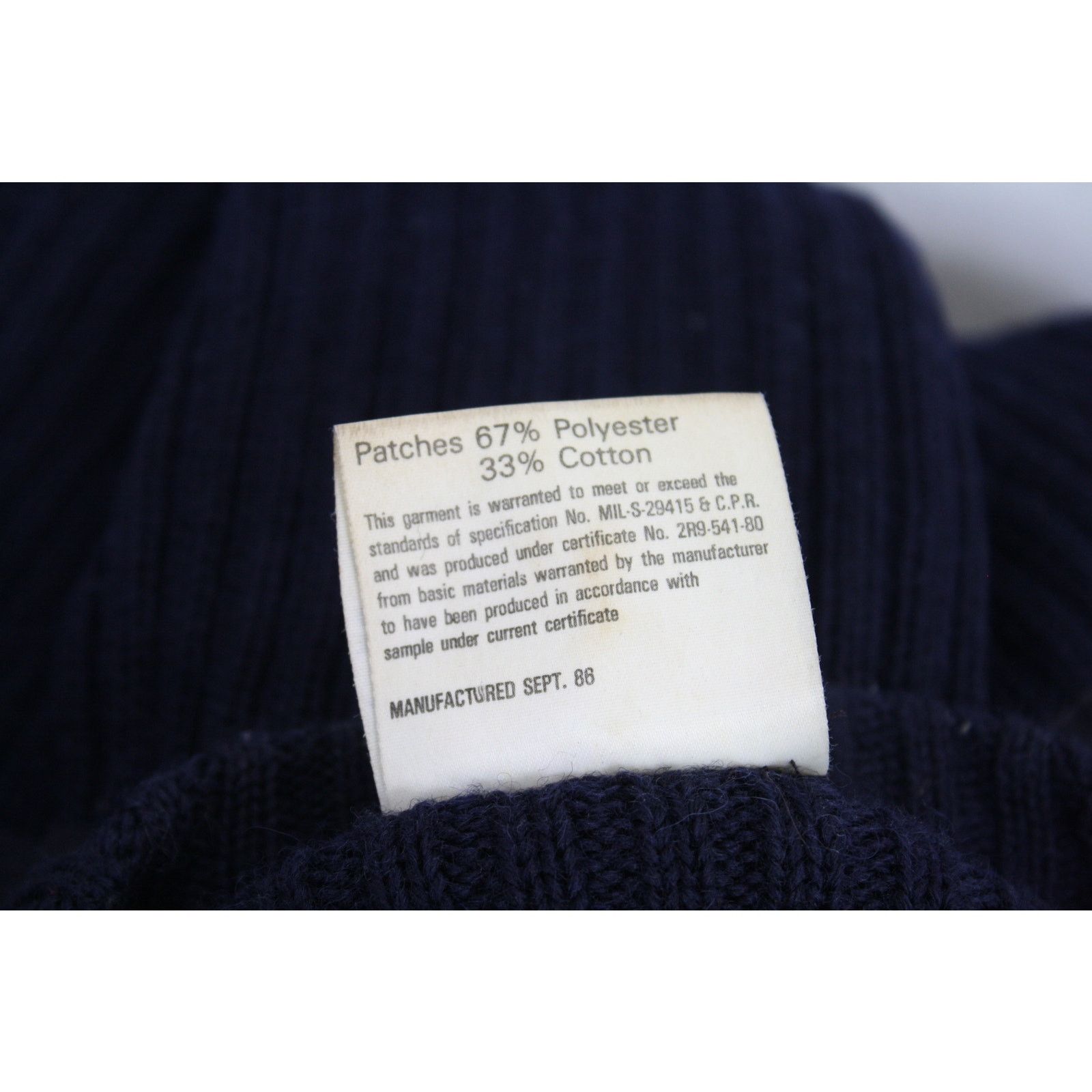 Vintage Vintage Woolly Pully Sweater Mens 42 Military Commando Navy Size US L / EU 52-54 / 3 - 8 Thumbnail