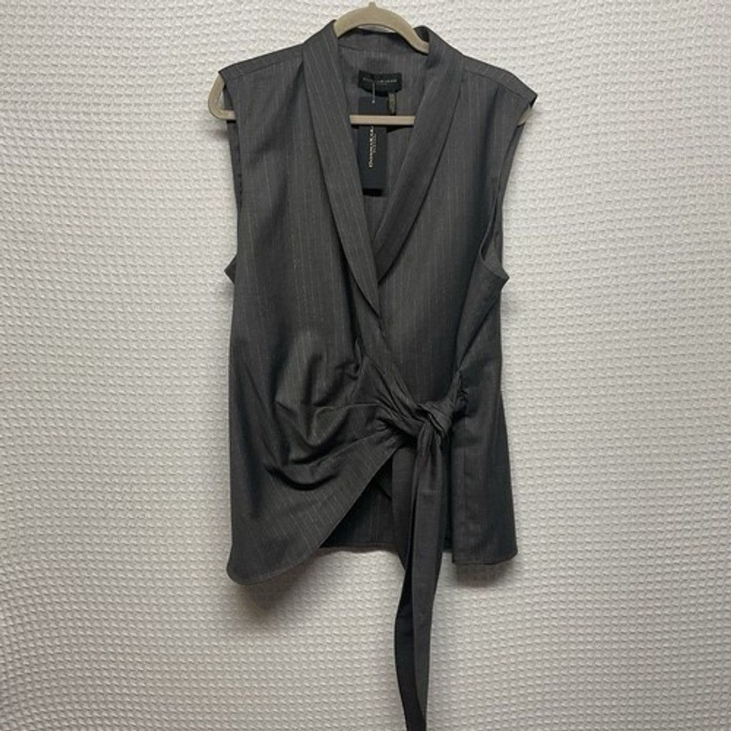 Donna Karan NWT Donna Karan New York Pinstripe Wrap Vest/Blazer Women XL Size XL / US 12-14 / IT 48-50 - 10 Thumbnail